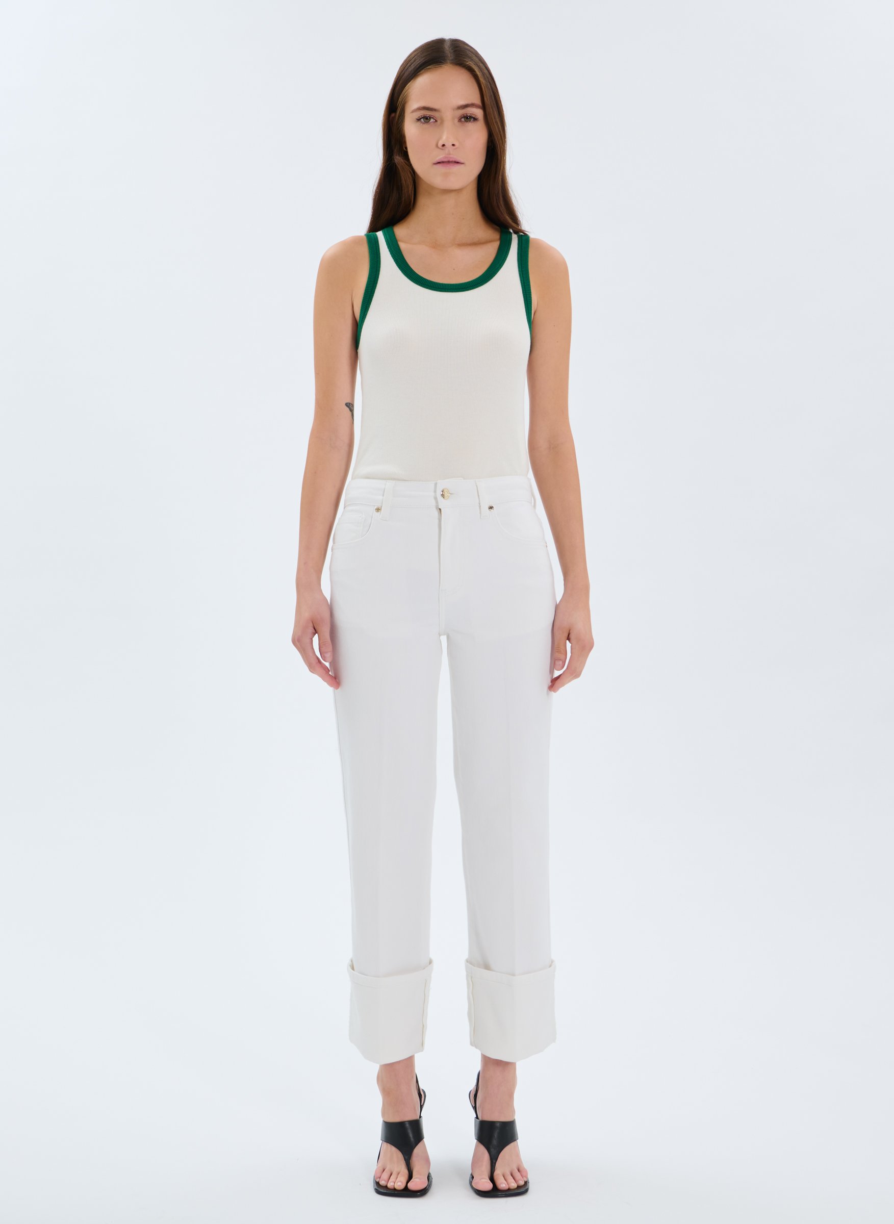 Jeans  popus ZAPA Blanc