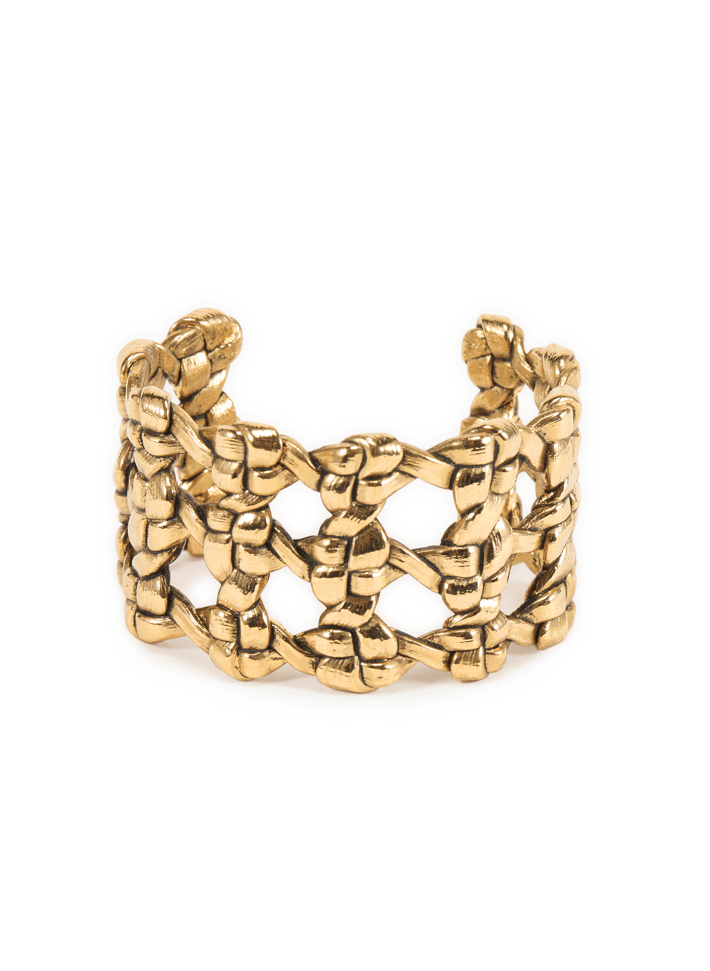 Bracelet manchette tressé Maddock AURELIE BIDERMANN Doré