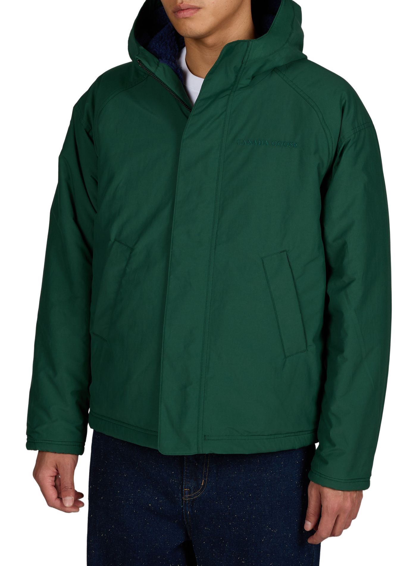 Giacca reversibile con cappuccio in misto lana CANADA GOOSE Blu