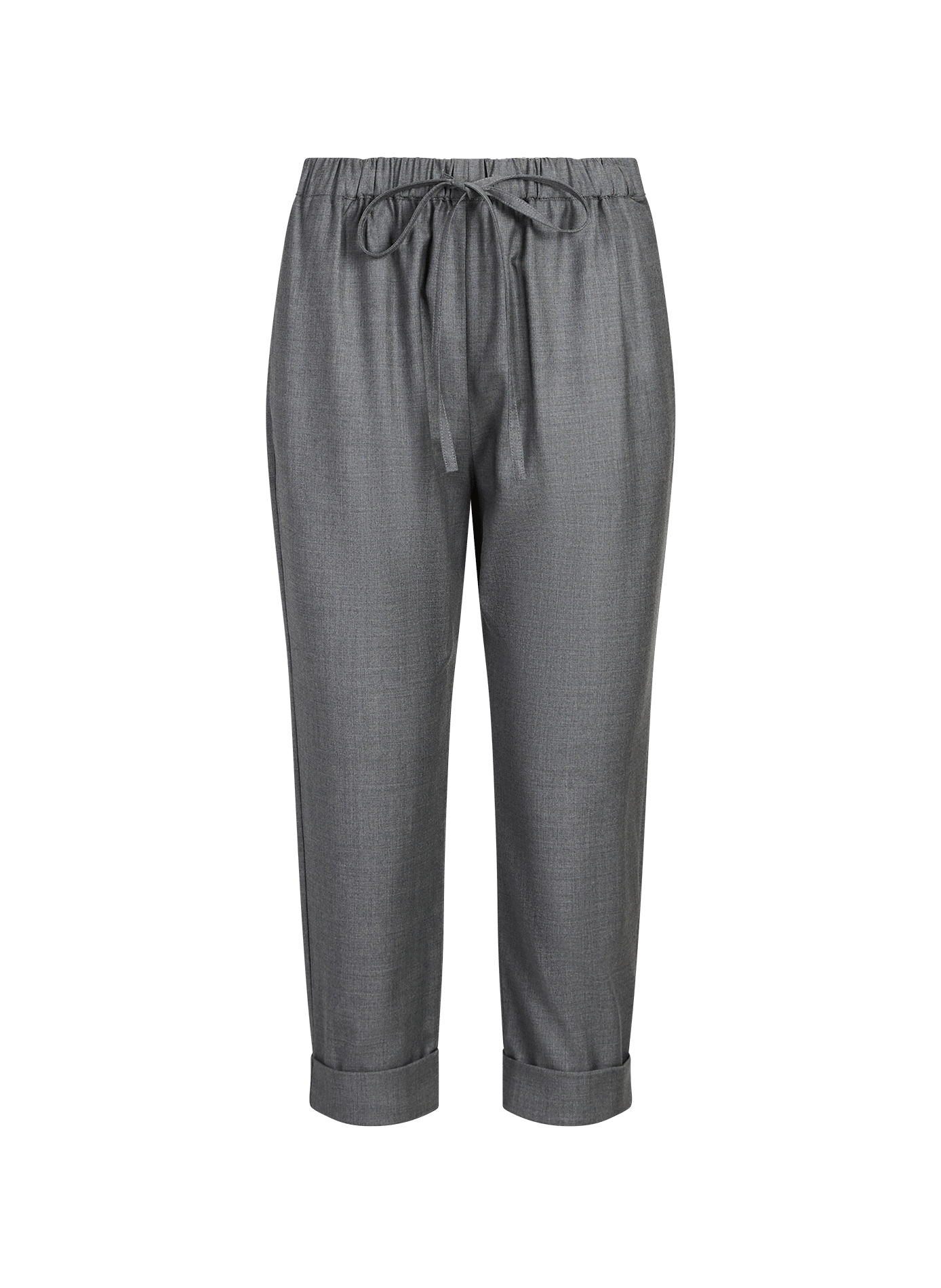Wool trousers with cuffs CO Grey