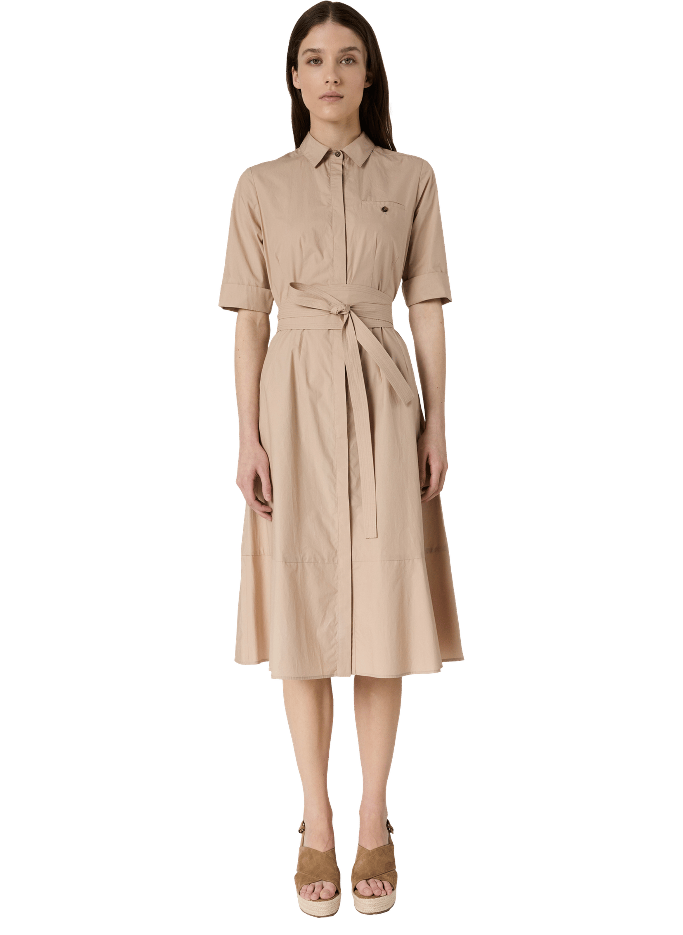 Robe chemise en coton - rana GERARD DAREL Marron