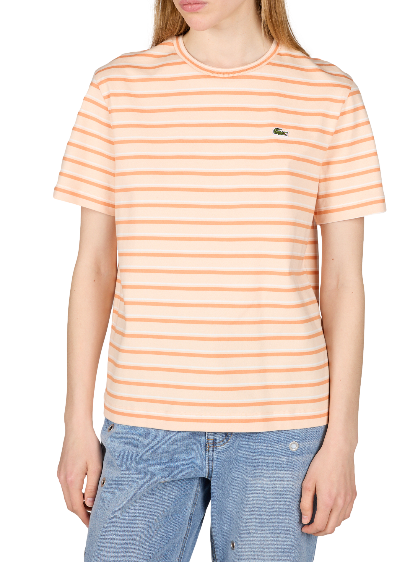 Gestreept katoenen T-shirt LACOSTE Veelkleurig