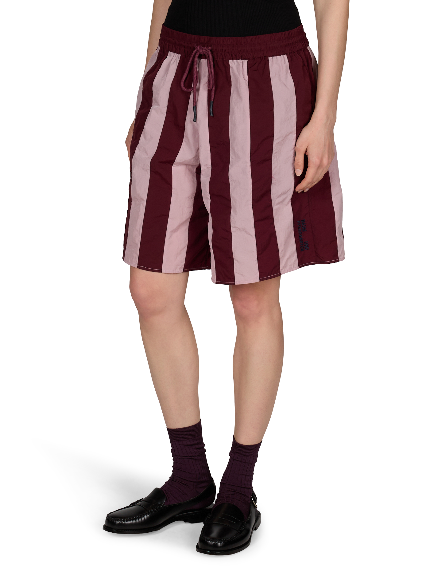 Striped high-waisted shorts BAUM UND PFERDGARTEN Multicolour