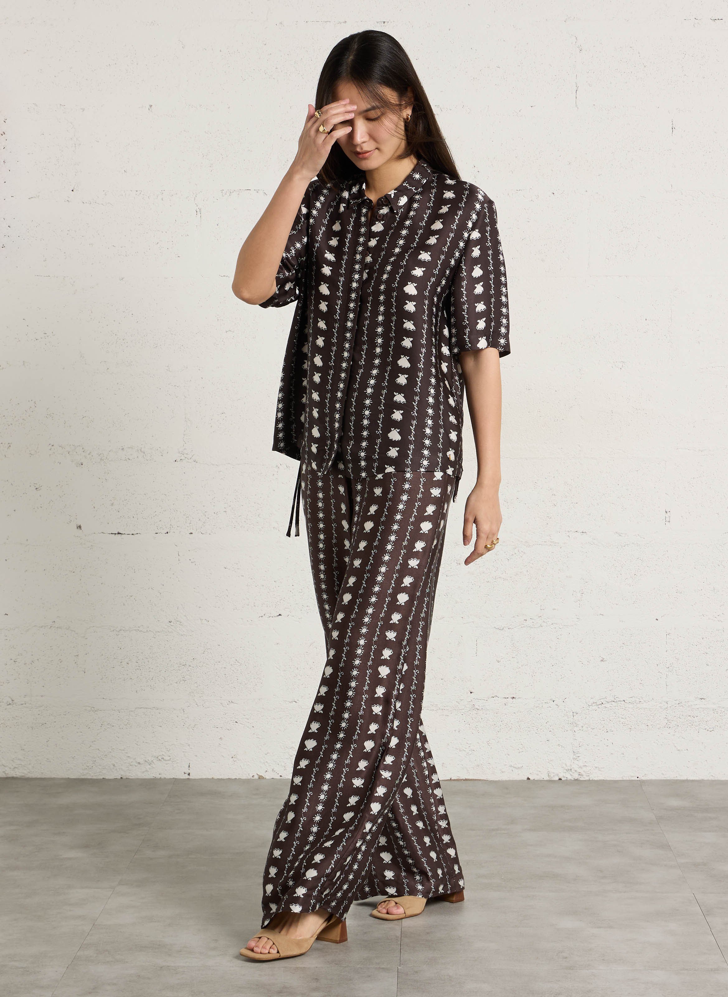 Vahina suede leather heeled sandals BOBBIES Beige