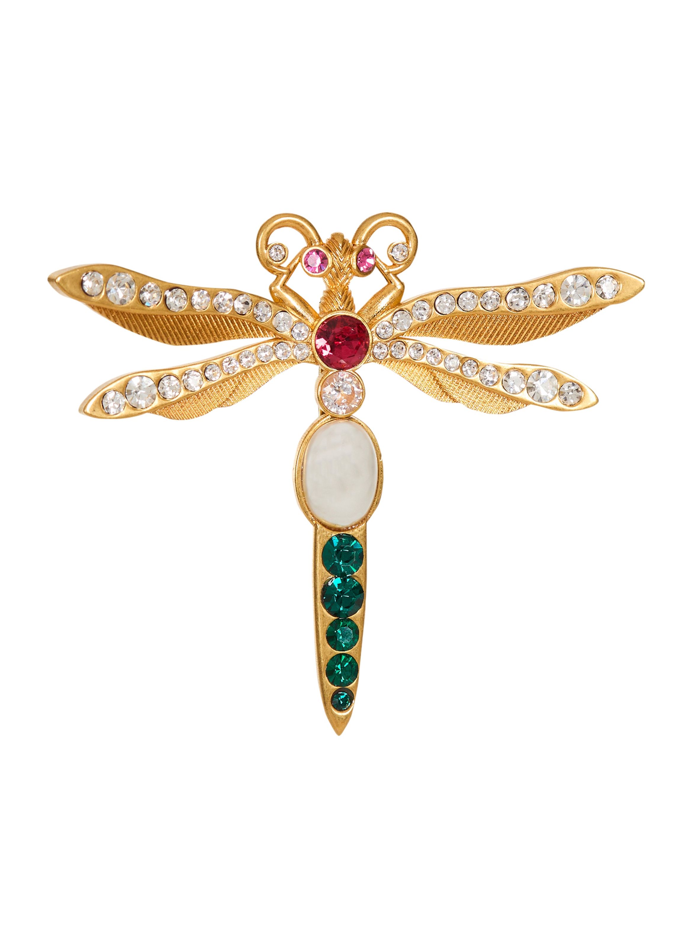 Broche insect en laiton et cristaux BALMAIN Multicolore