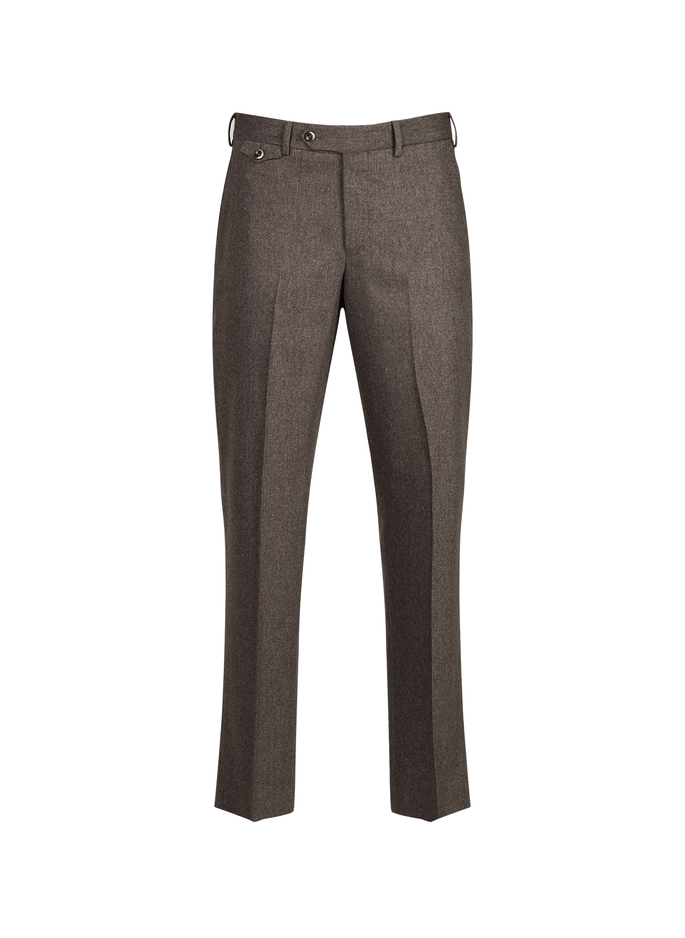 Pantalon à pinces en laine vierge PT01 Marron