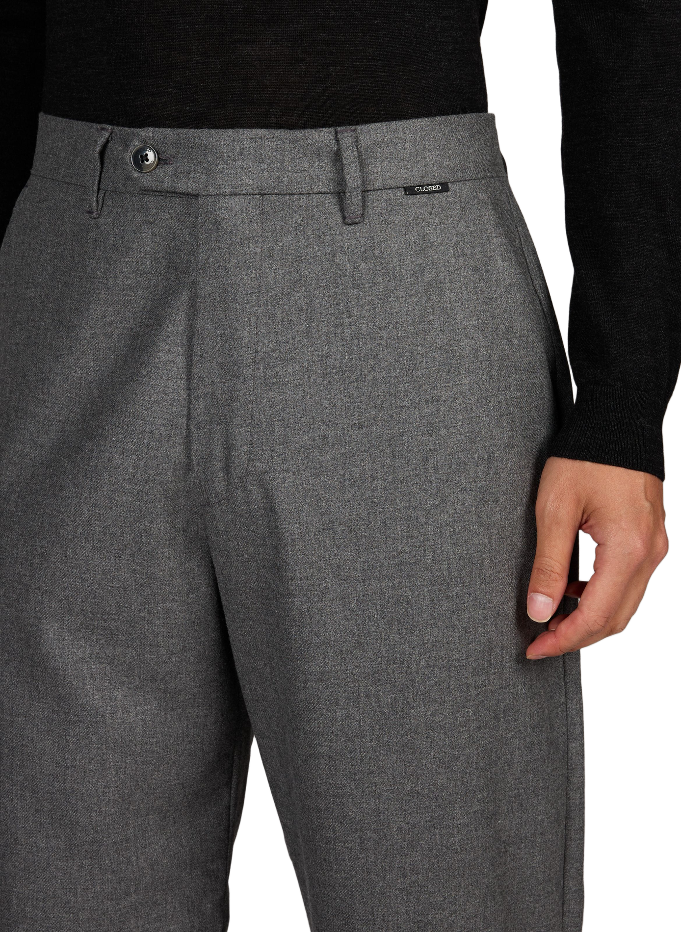 Straight trousers Fairport in mixed wool CLOSED Grey