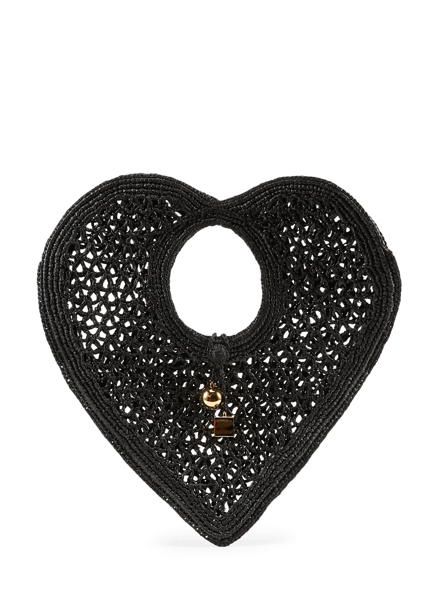 Bolso de mano Le Spiaggia Corazón en cuero mezclado JACQUEMUS Negro