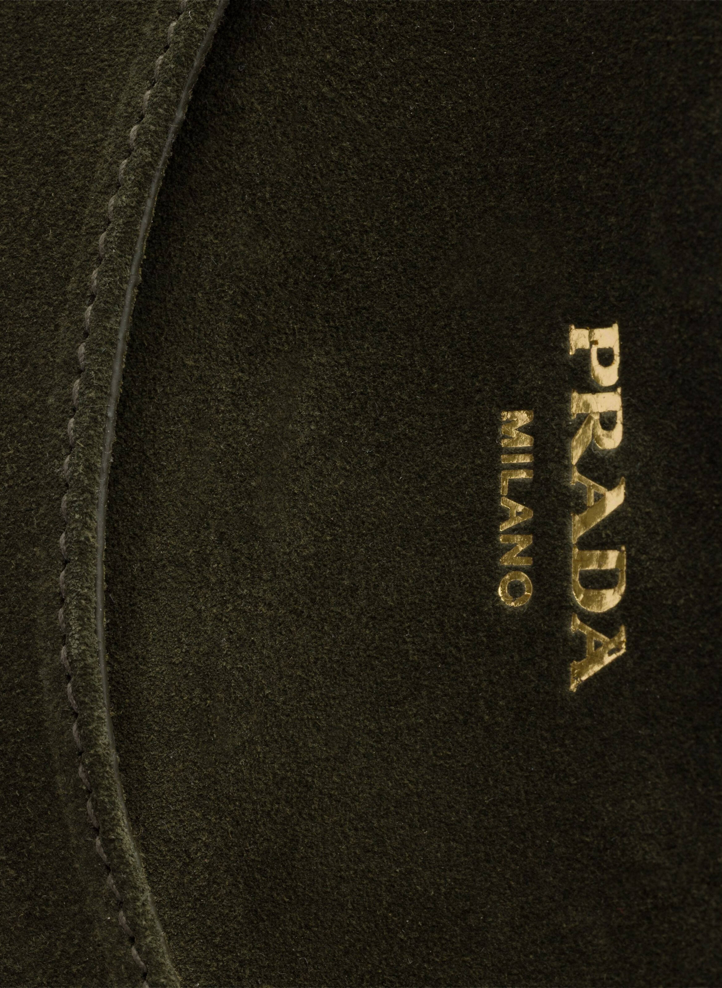 Mini sac prada carry en daim PRADA Vert
