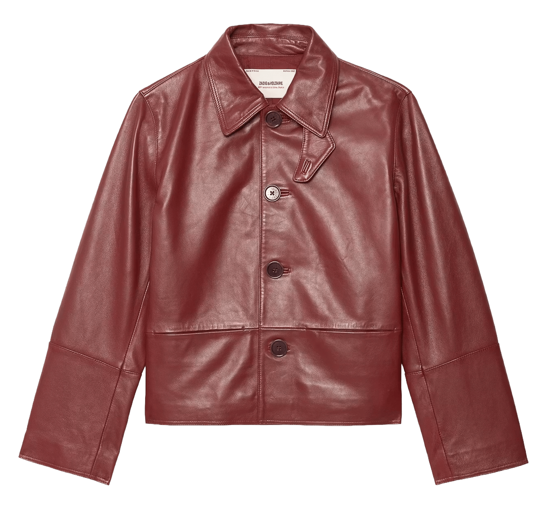 Rechte leren jas Lessa ZADIG&VOLTAIRE Rood