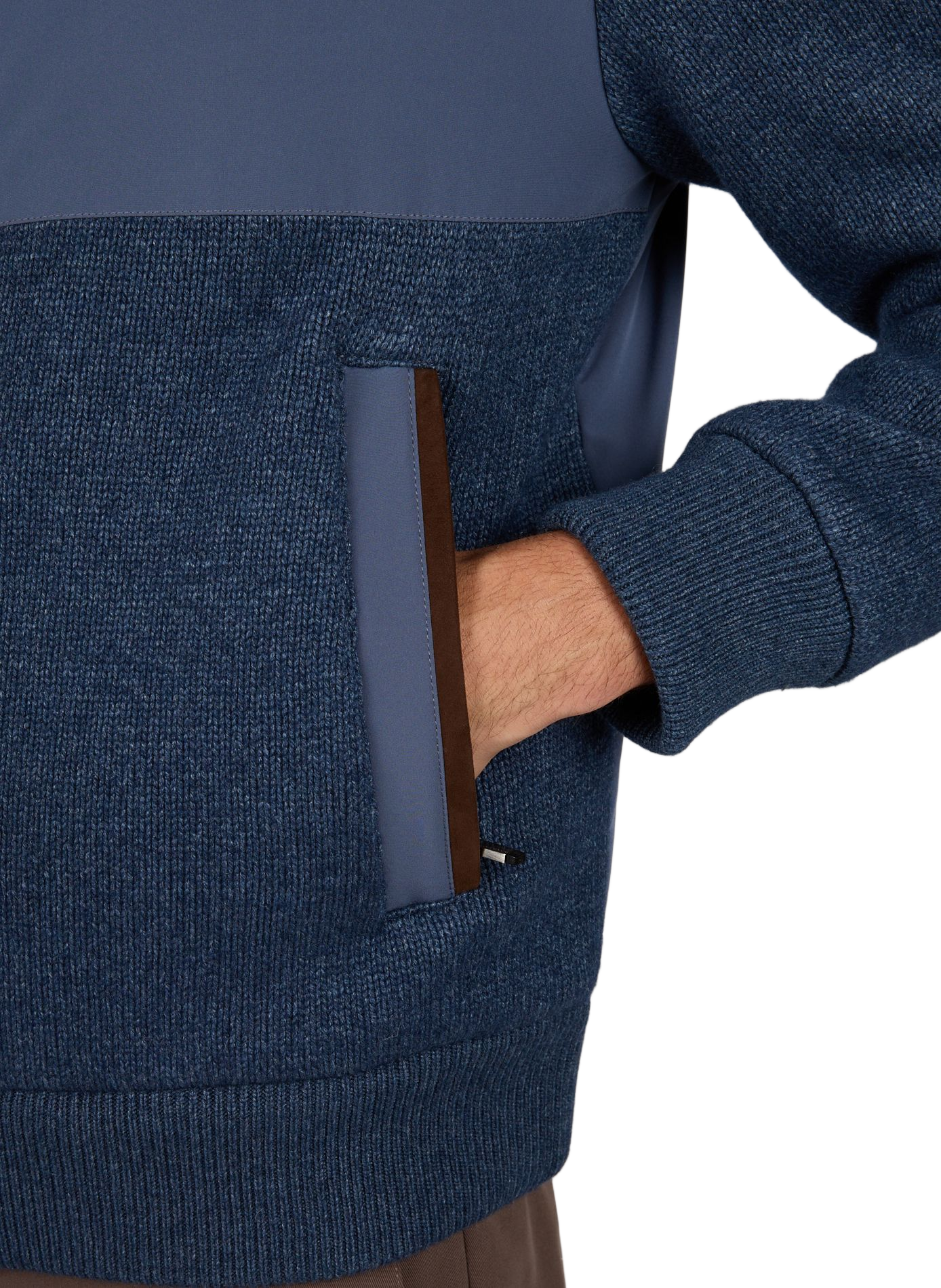 Rechte jas met rits en opstaande kraag PAUL & SHARK Blauw