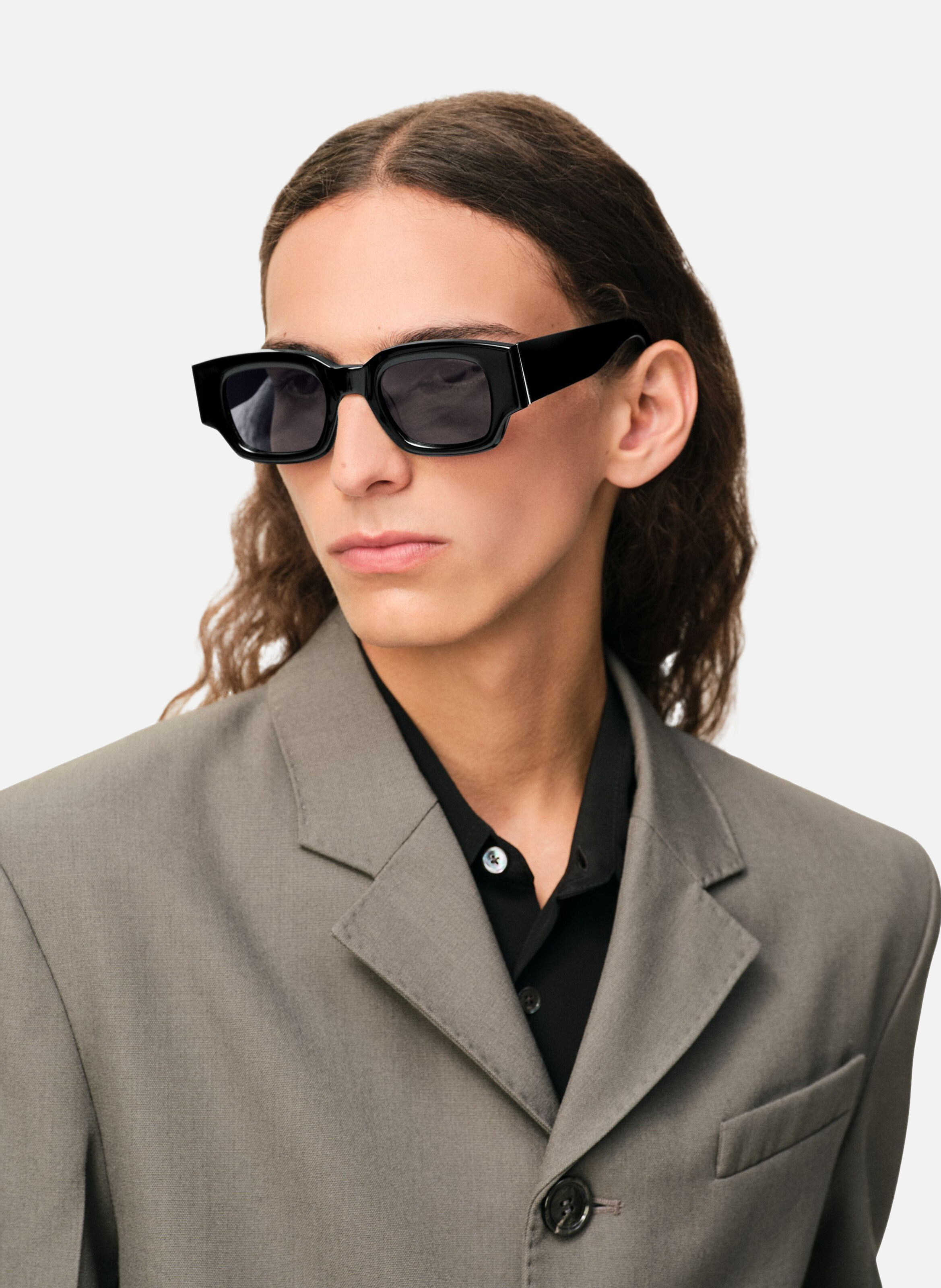 Lunettes de soleil 75001 en acétate unisexes AMI PARIS Noir