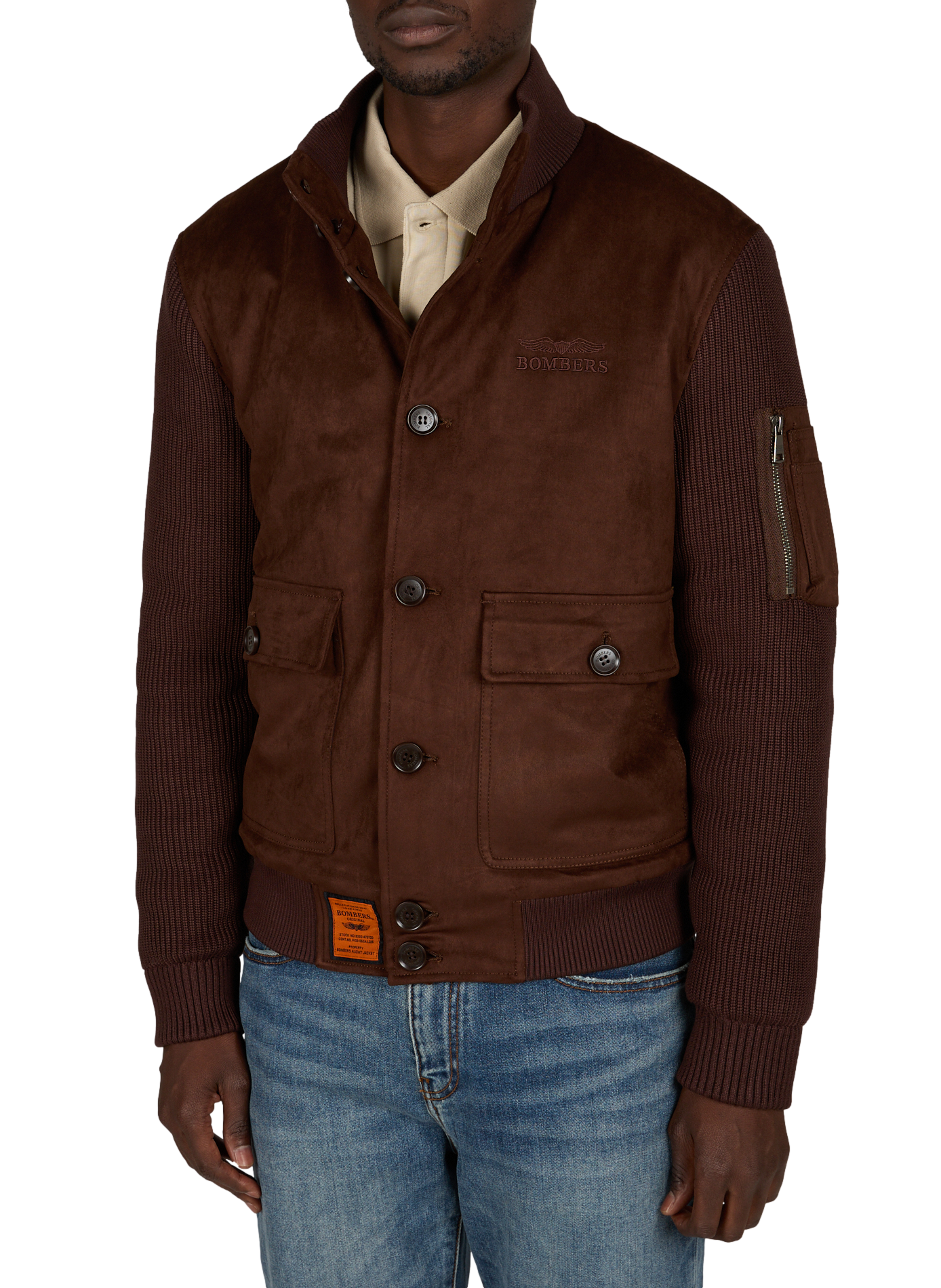 Bombers Ashfield à col montant bi-matière BOMBERS ORIGINAL Marron