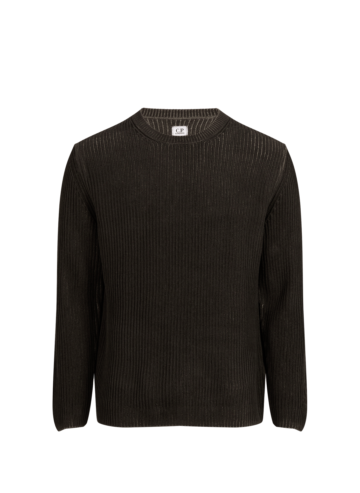 Gerader Rundhalspullover aus Baumwolle CP COMPANY Grau