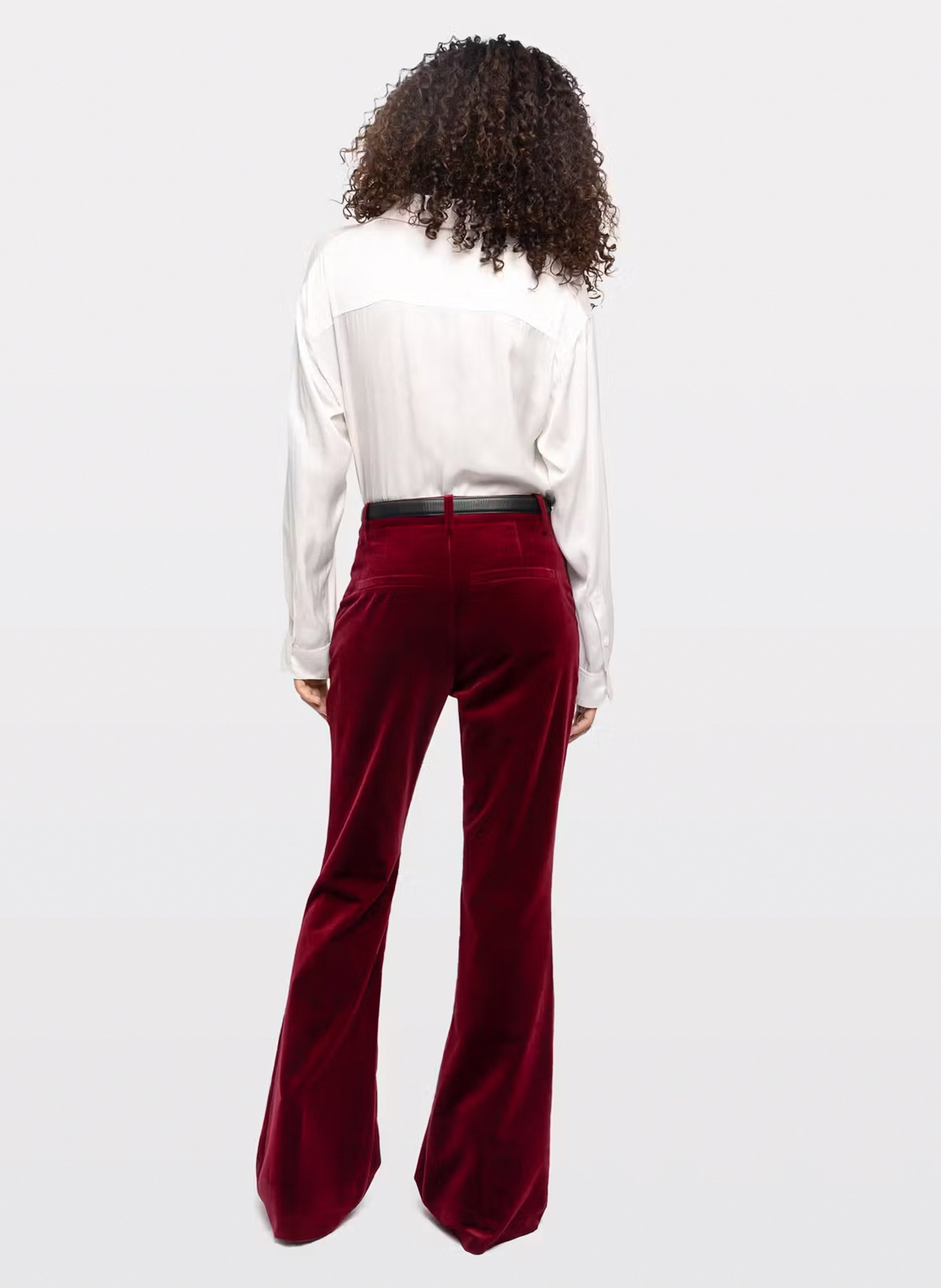 Pantalon boot-cut en coton prevy ZADIG&VOLTAIRE Rouge