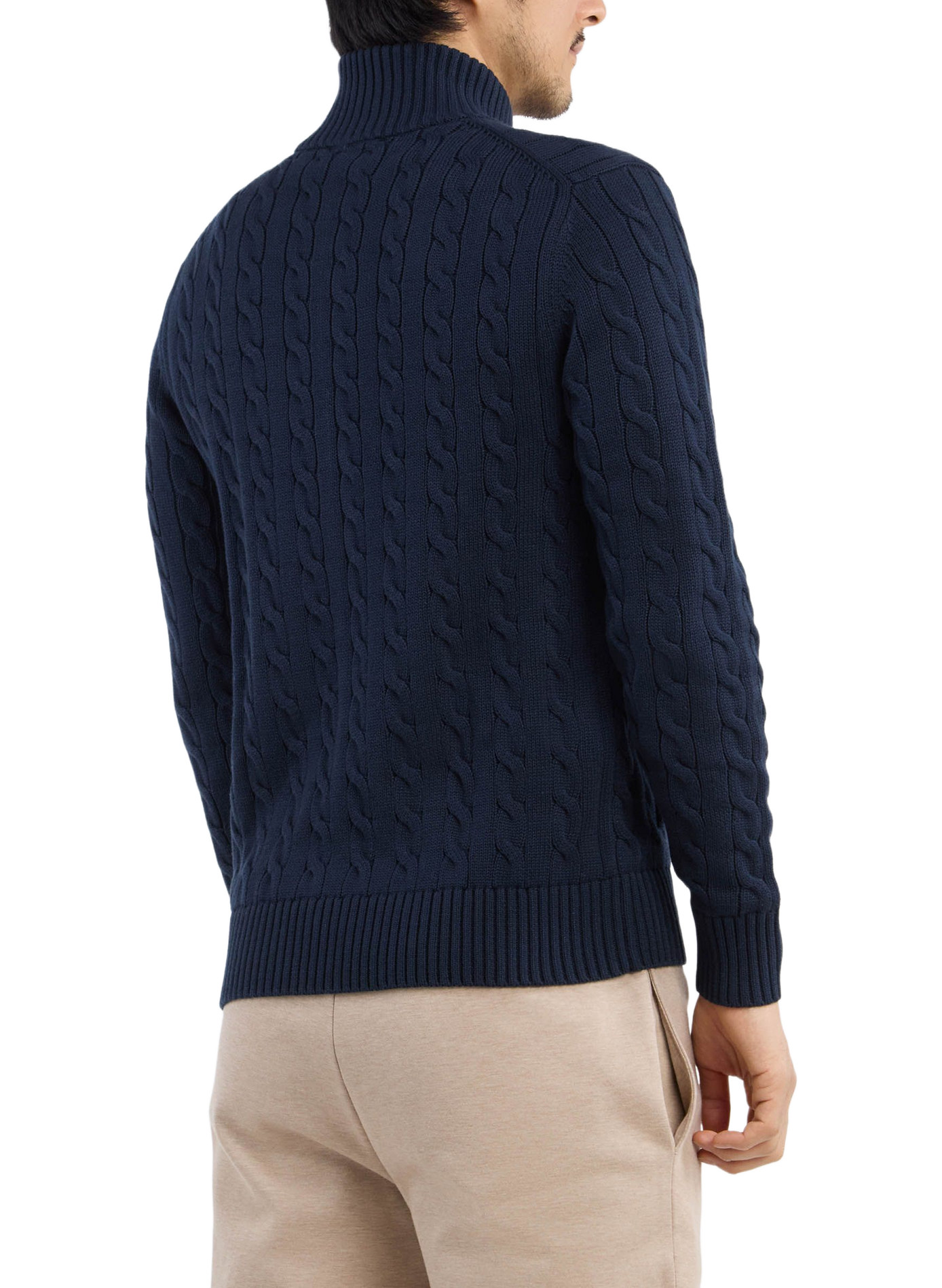Cardigan à mailles torsadées en coton EDEN PARK Blau