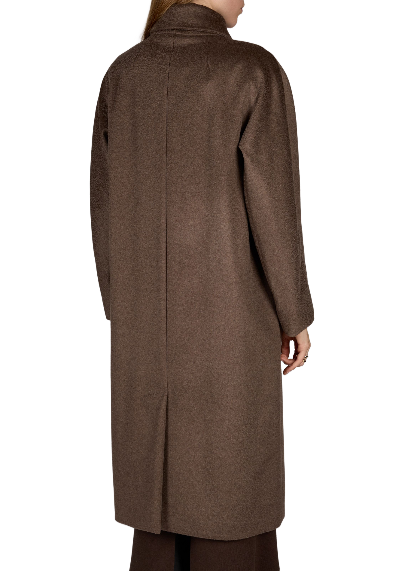 Long belted virgin wool coat MAX MARA WEEK END Brown