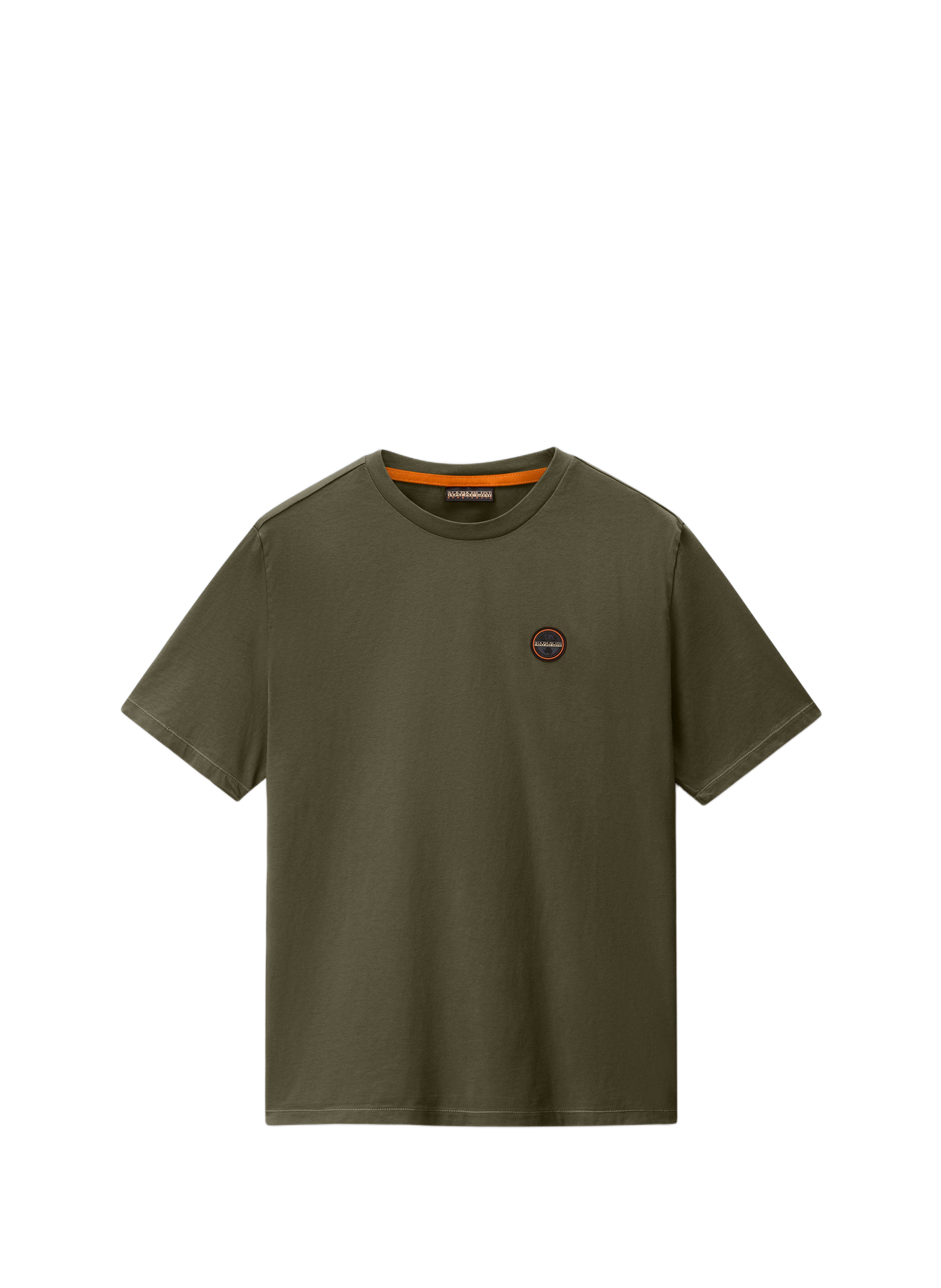 Logo cotton T-shirt NAPAPIJRI Khaki