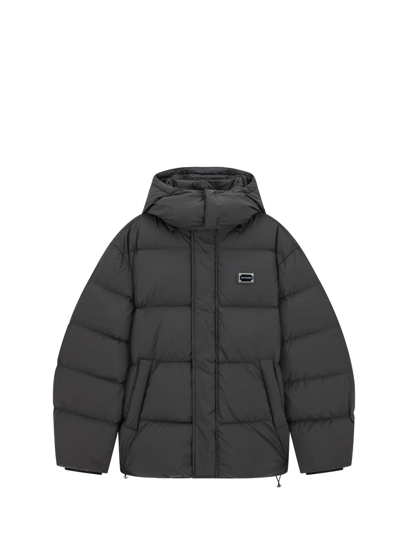 Gerade Steppjacke mit Kapuze EMPORIO ARMANI Schwarz