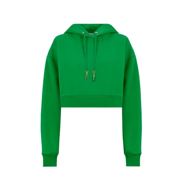 Hoodie court en coton