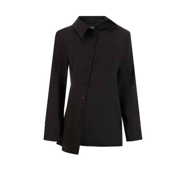 Jacquemus La Chemise Pablo Satin Shirt In Black