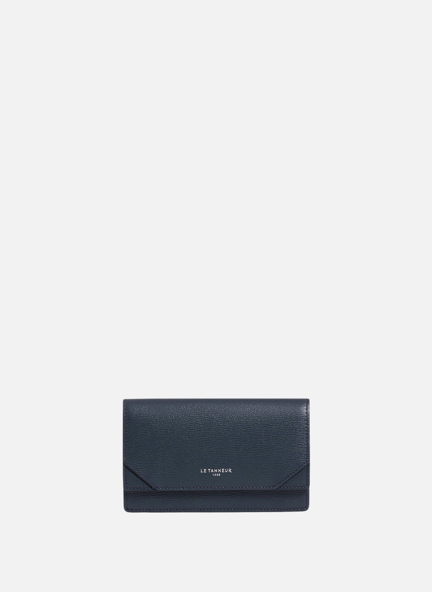 Porte cartes à rabat naya en cuir liégé BleuLE TANNEUR