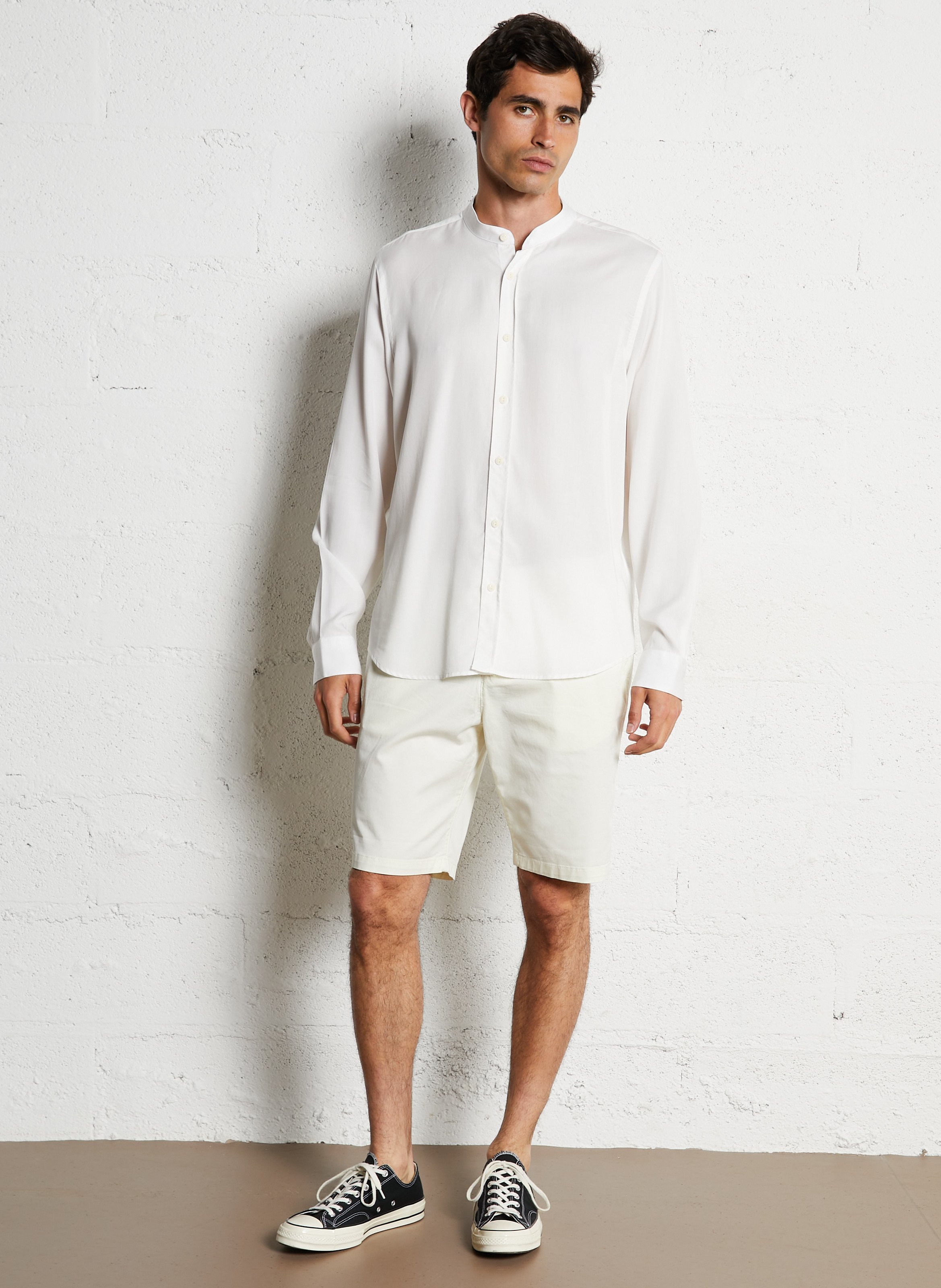 Bermuda droit en coton mélangé IKKS Blanc