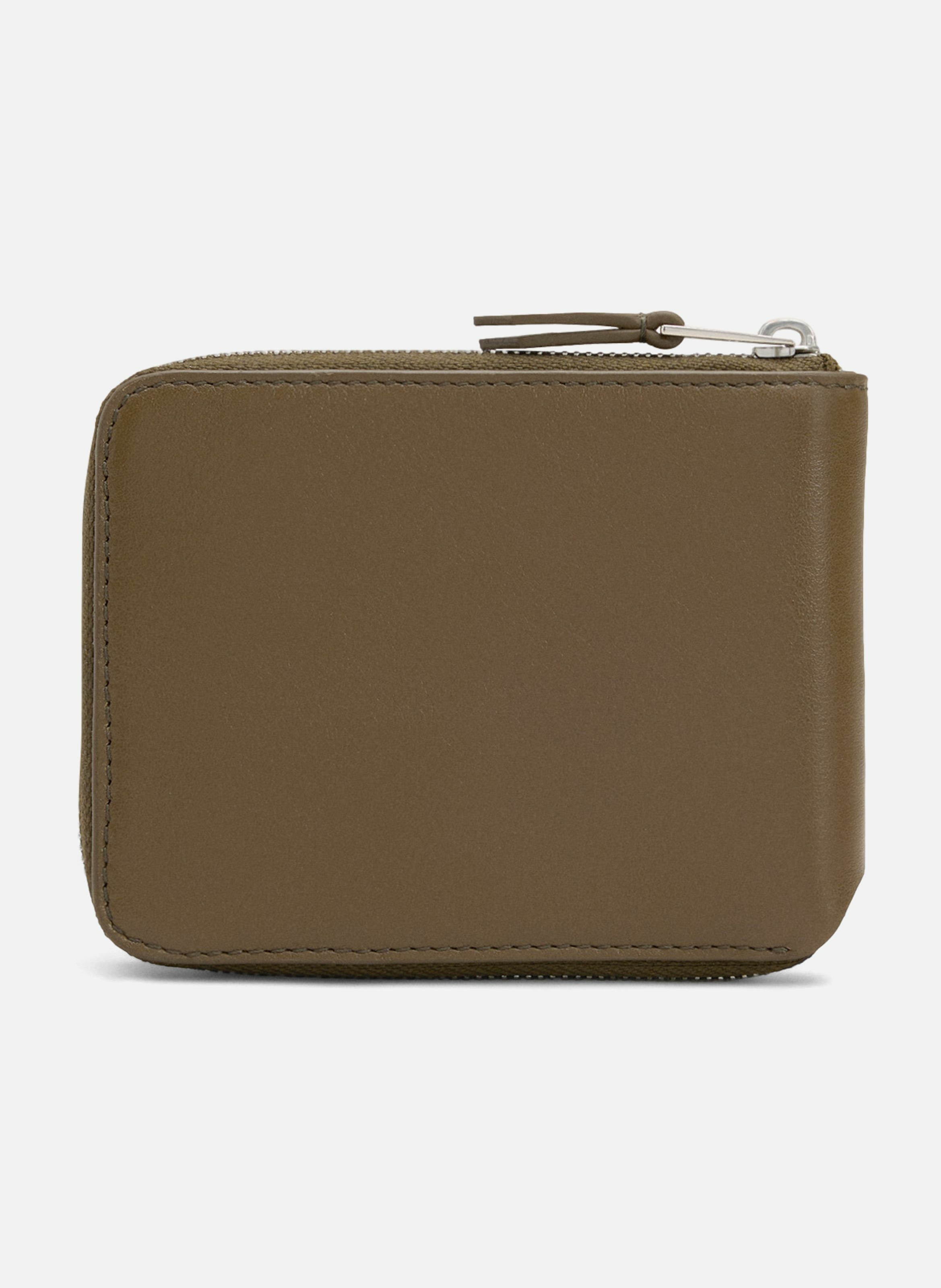 Portefeuille compact ami de coeur en cuir lisse unisexe AMI PARIS Vert