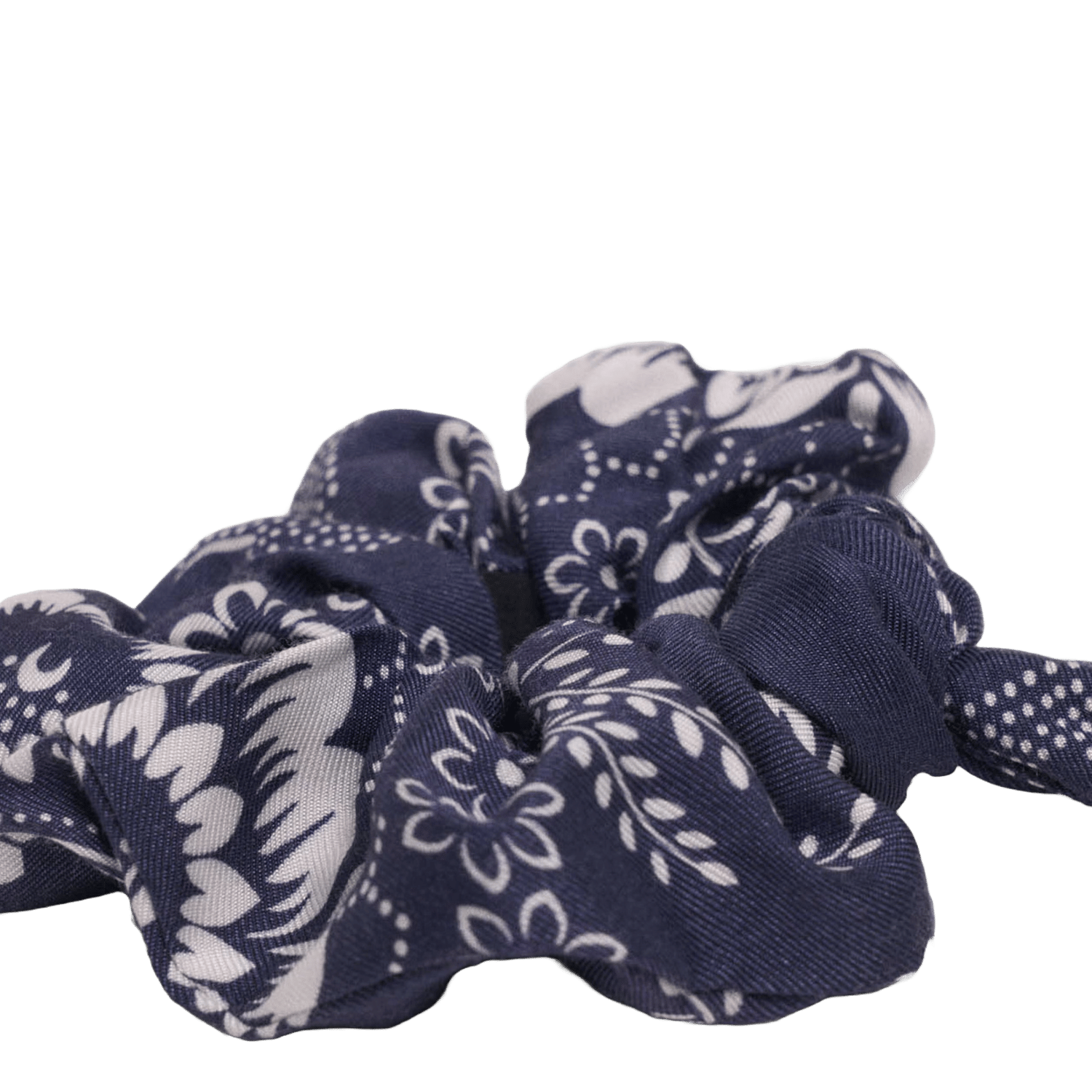 Chouchou imprimé avec twill MAJE Bleu