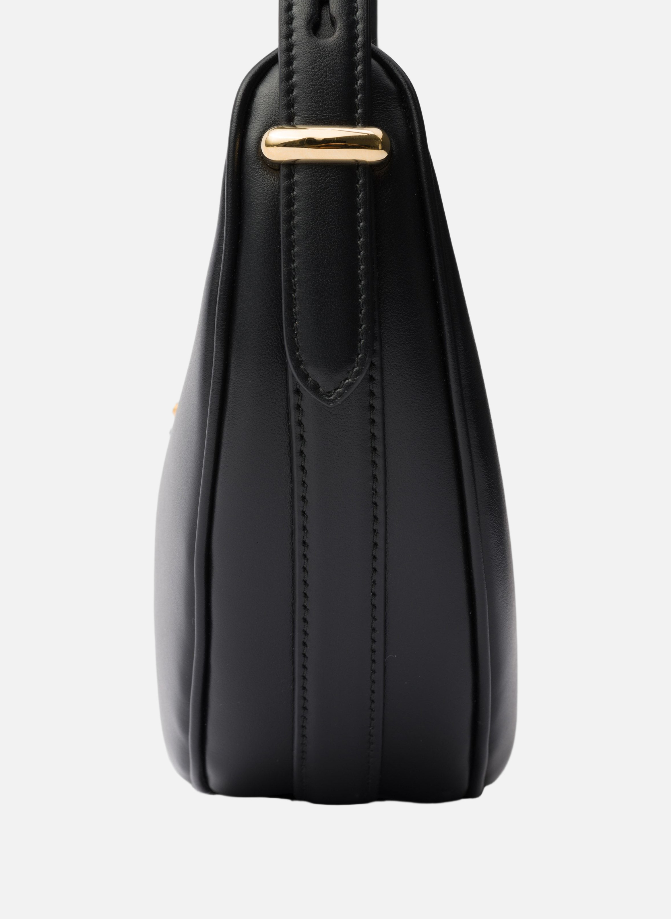 Sac porté épaule prada arqué en cuir PRADA Noir