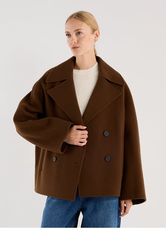 Oversized Waban wool blend coat Brown by SAISON 1865 SAISON 1865 Oversized Waban wool blend coat Brown