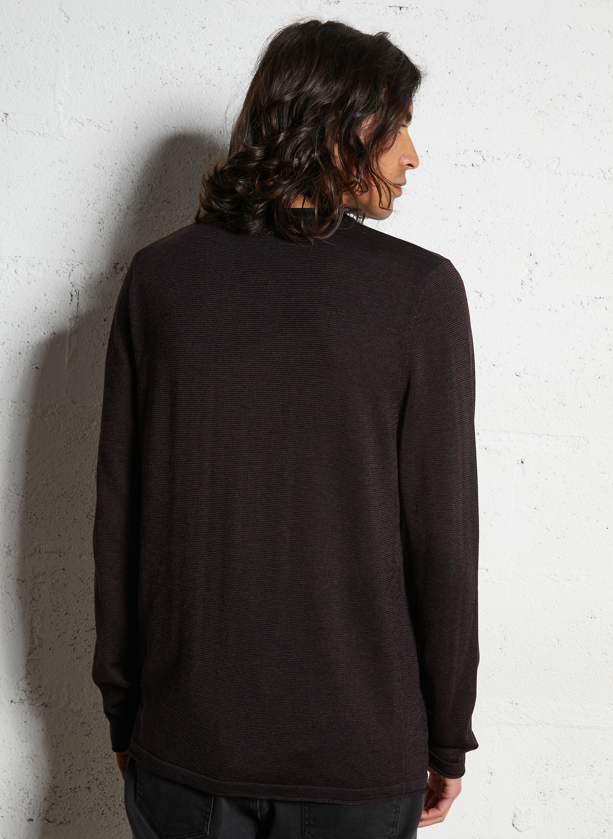 Pull droit en maille IKKS Violet