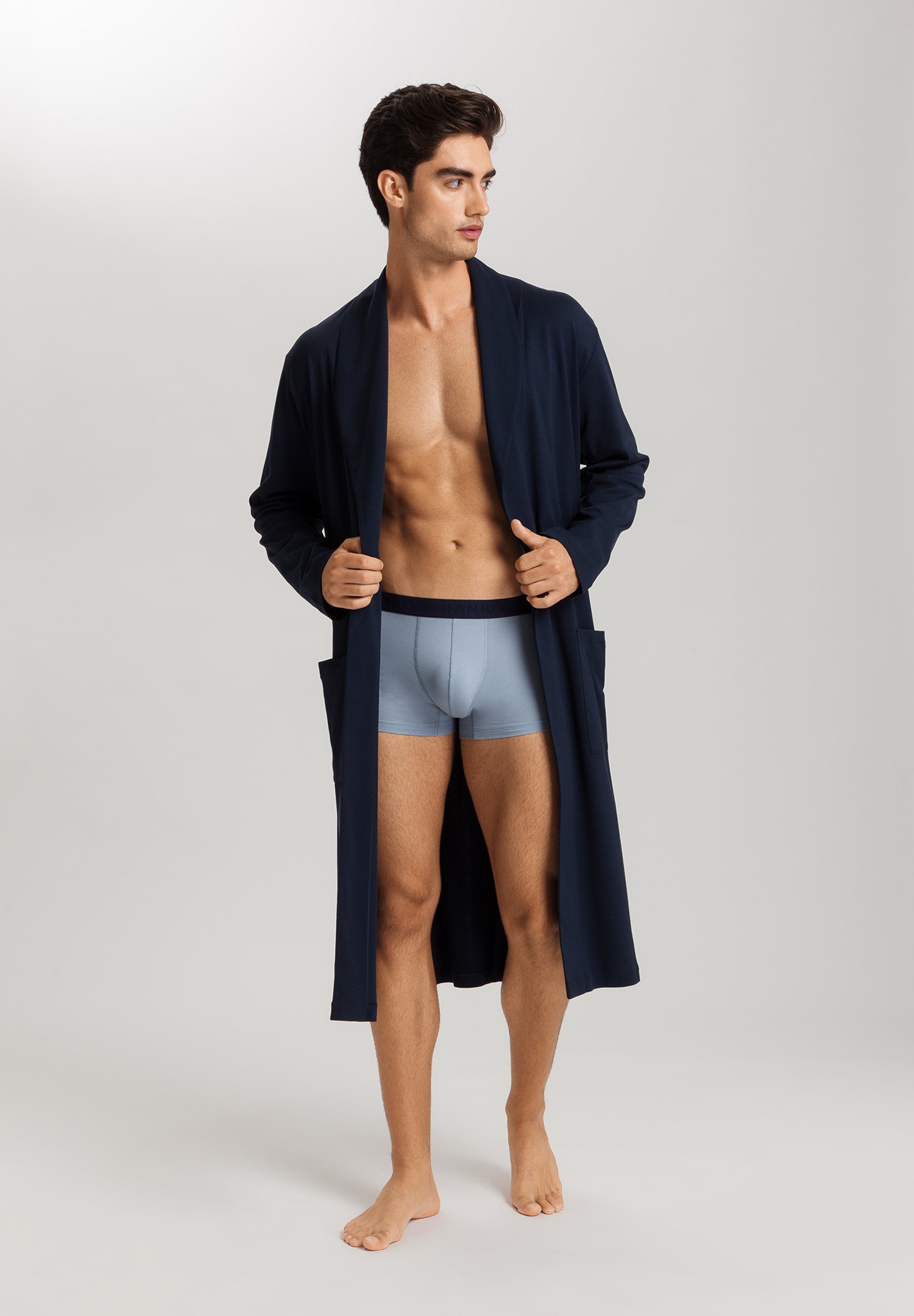 Cotton dressing gown HANRO Blue