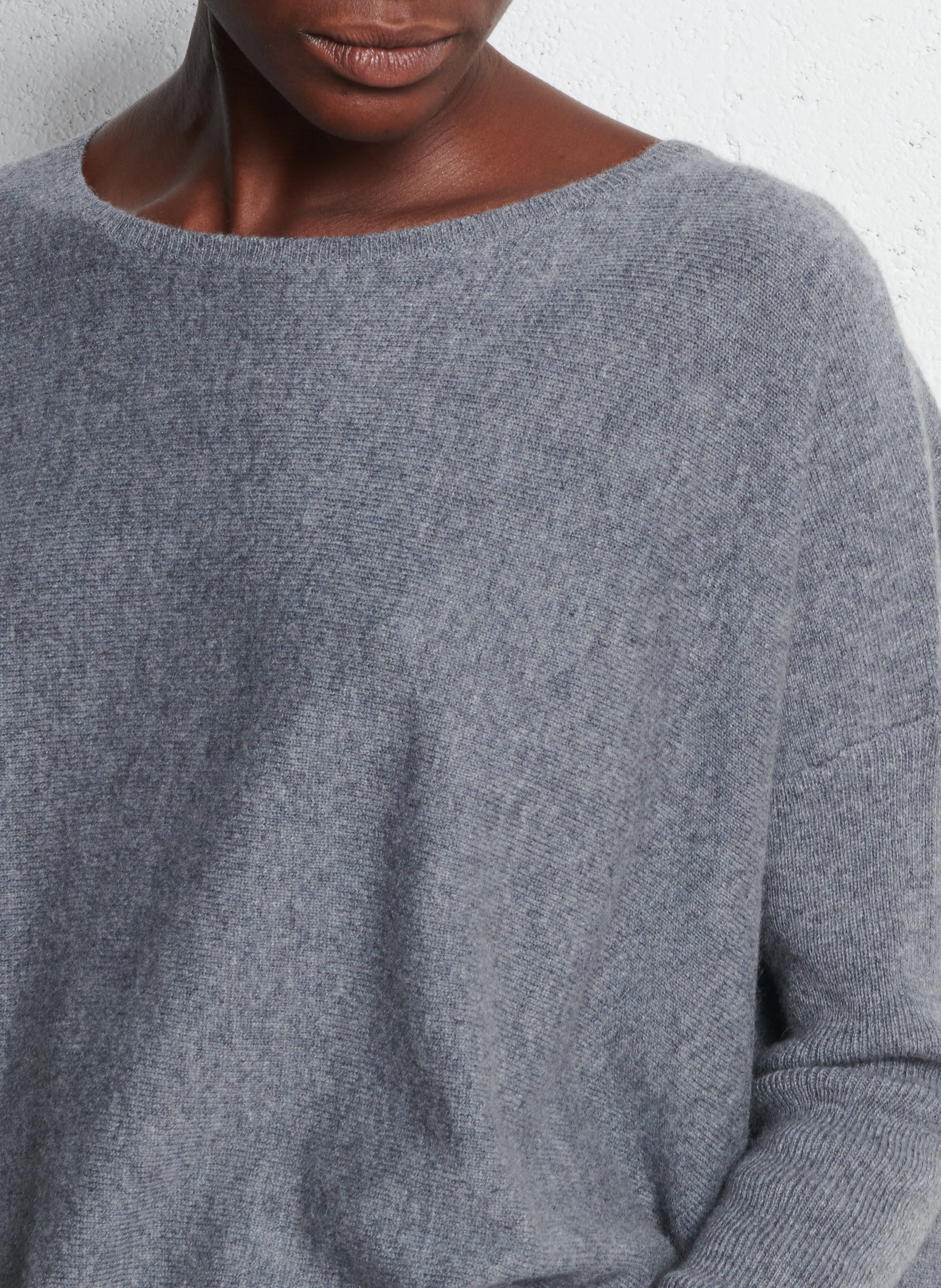 Pull ample col bateau en cachemire jessy KUJTEN Argent