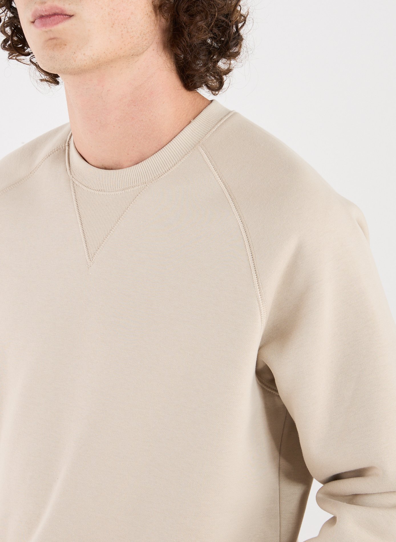 Oversized cotton screen-printed sweatshirt CARHARTT WIP Beige
