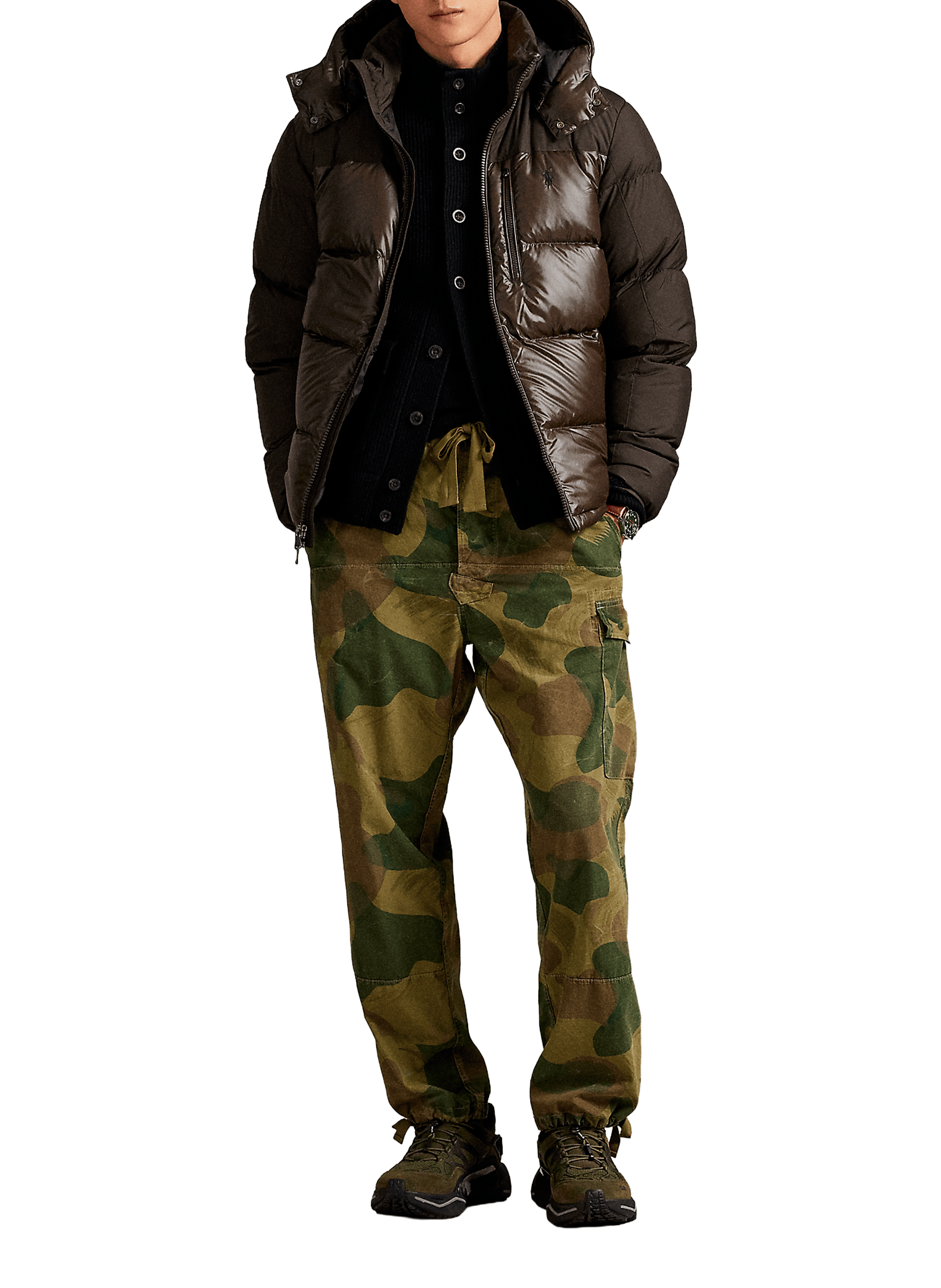 Jacket with high collar and hood POLO RALPH LAUREN Beige