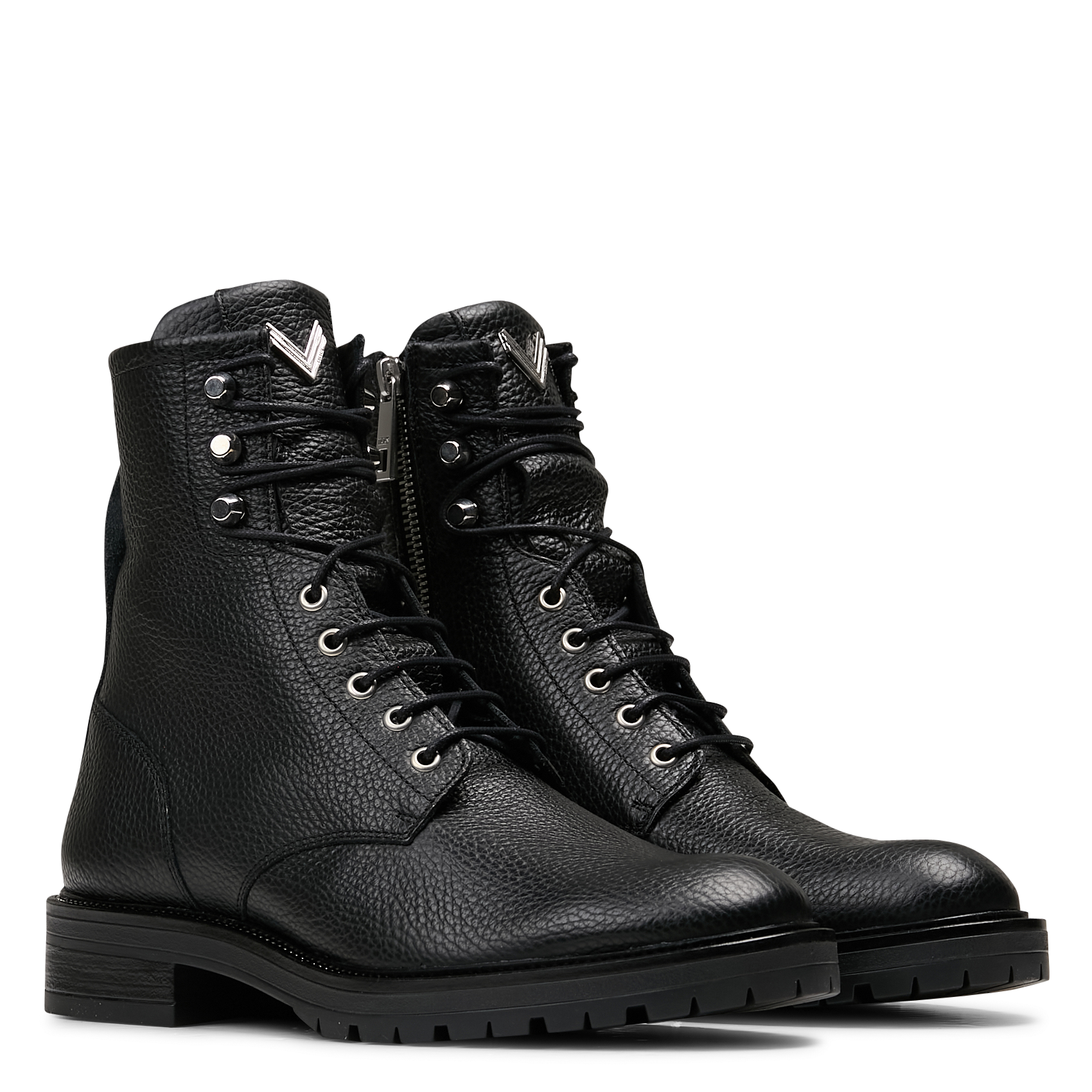Bottines à lacets en cuir IKKS Noir