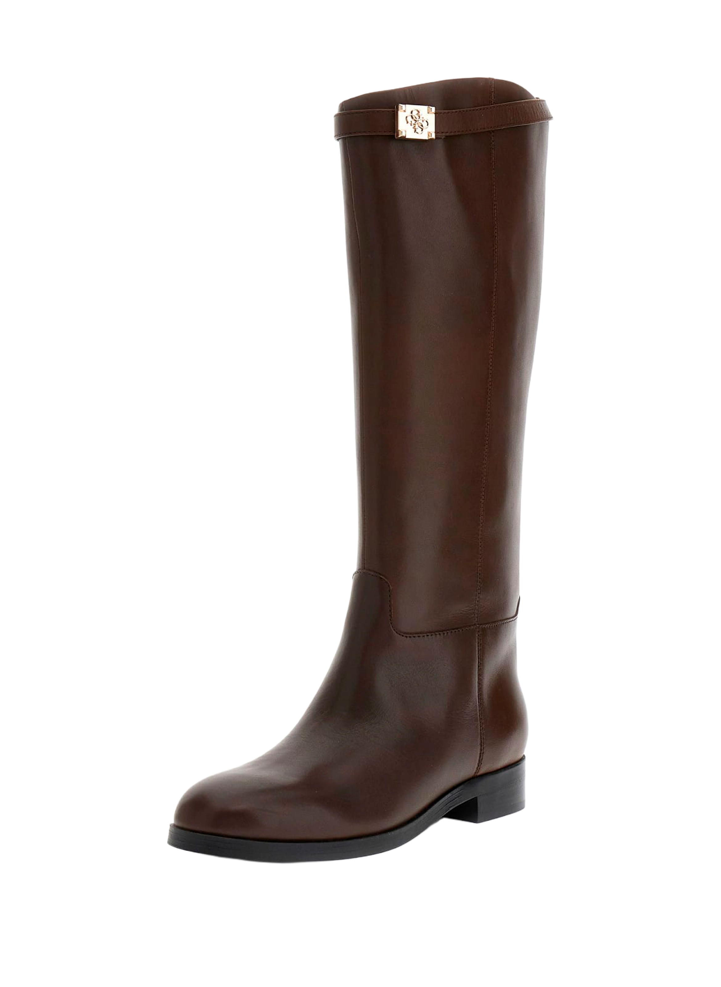 High leather cow boots GUESS Brown