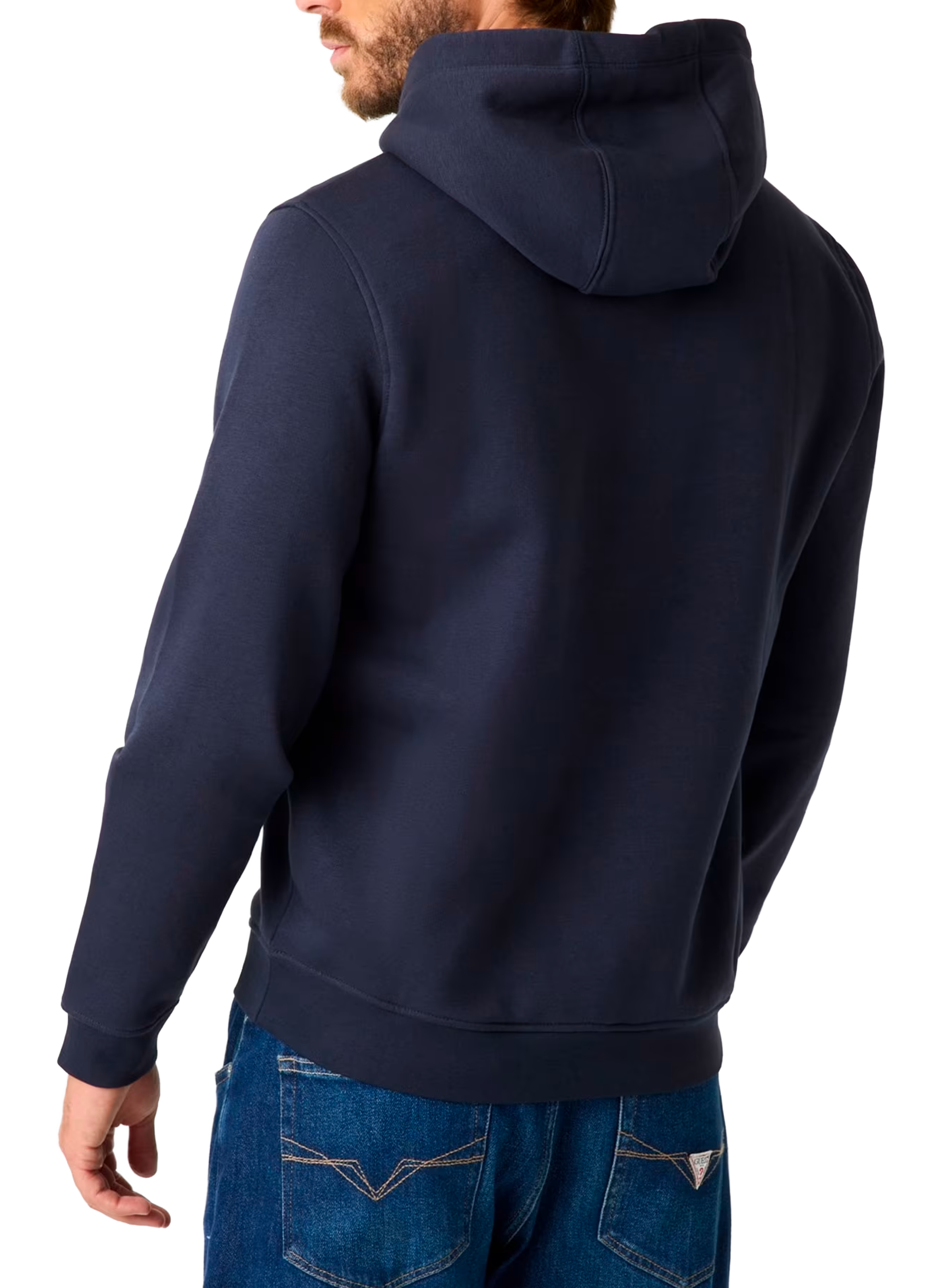 Cotton Blend Hoodie GUESS Blue