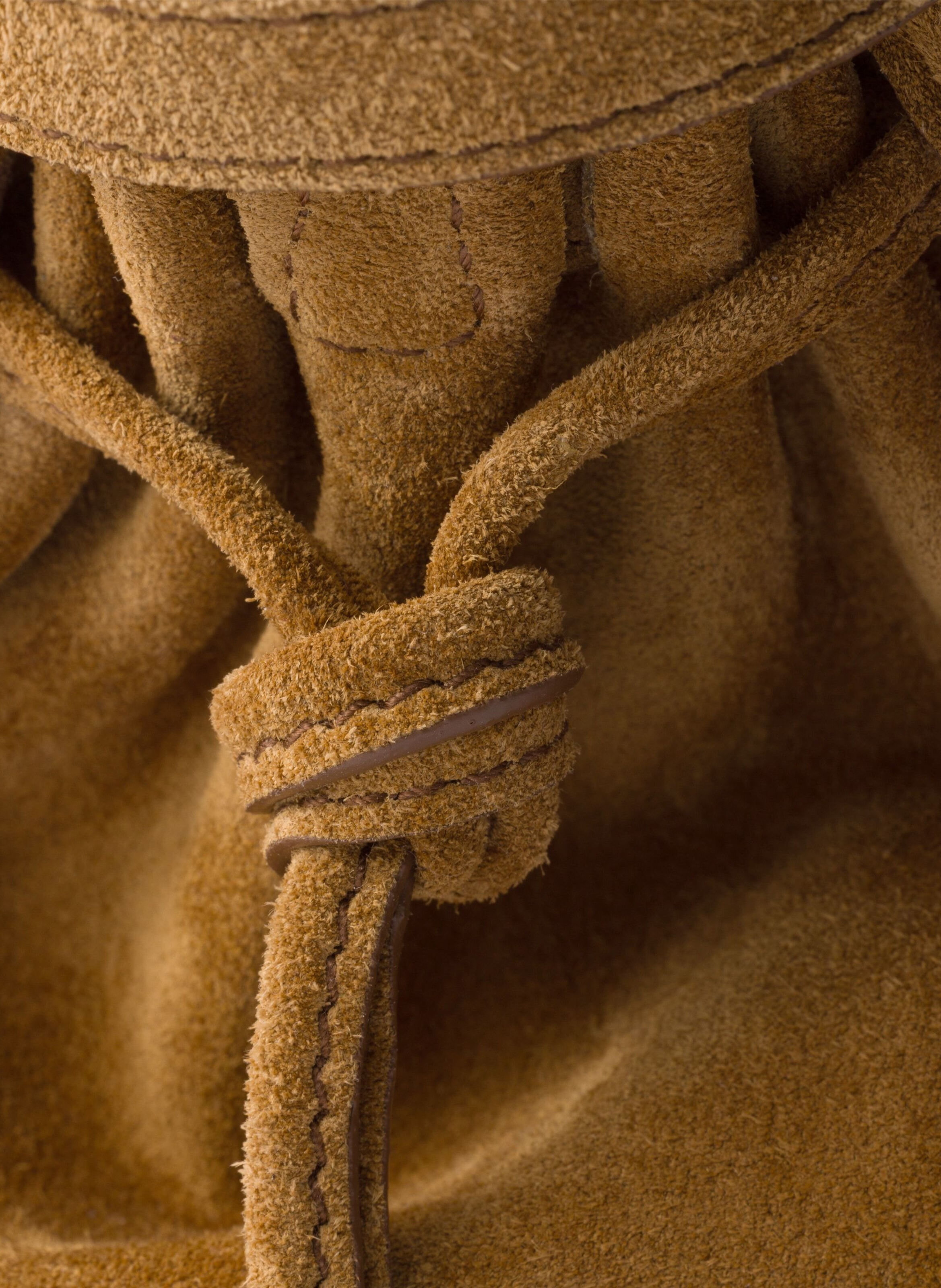 Petit sac porté épaule prada bonnie en daim PRADA Marron