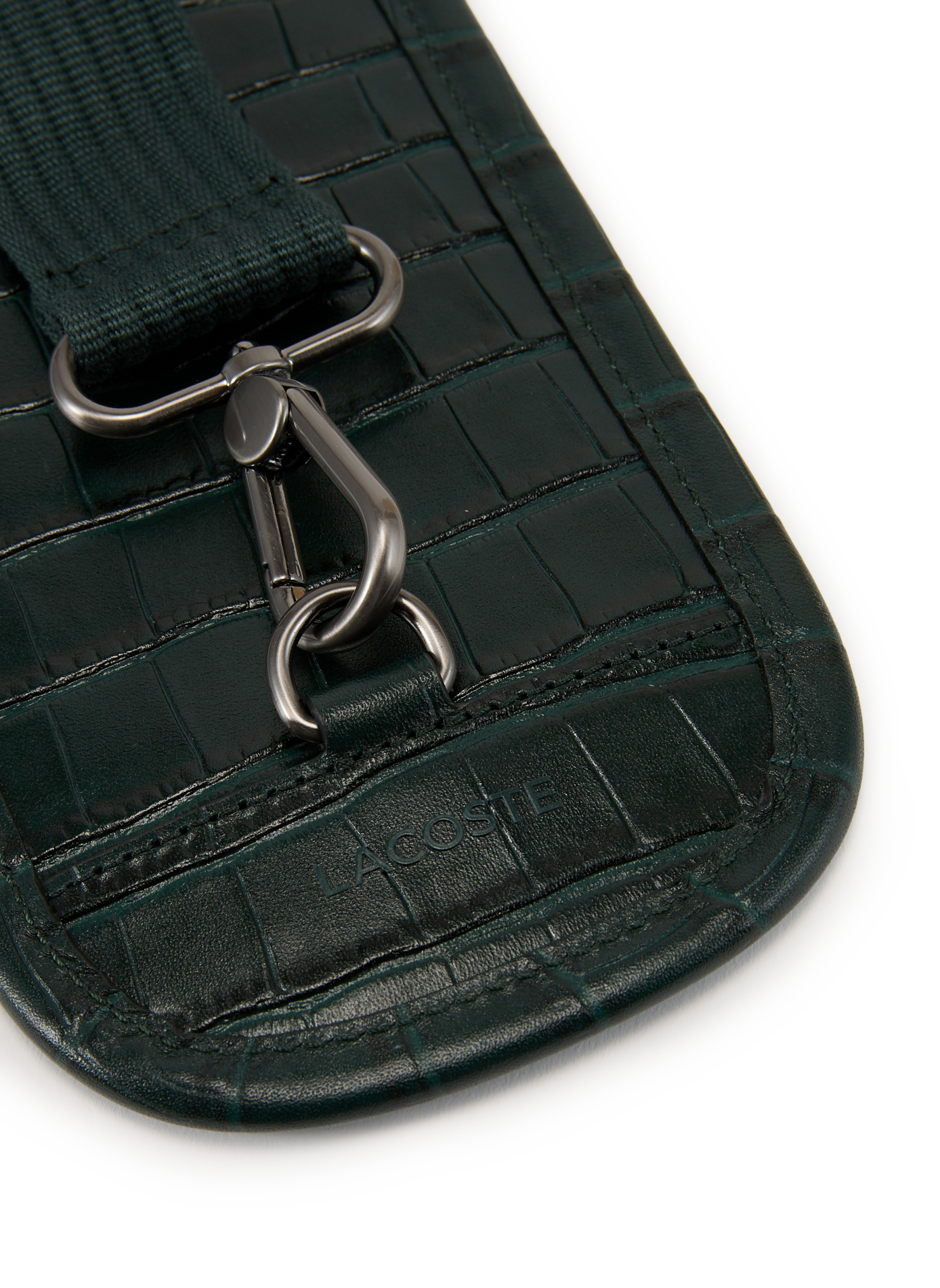 Cowhide leather tennis bag LACOSTE Green