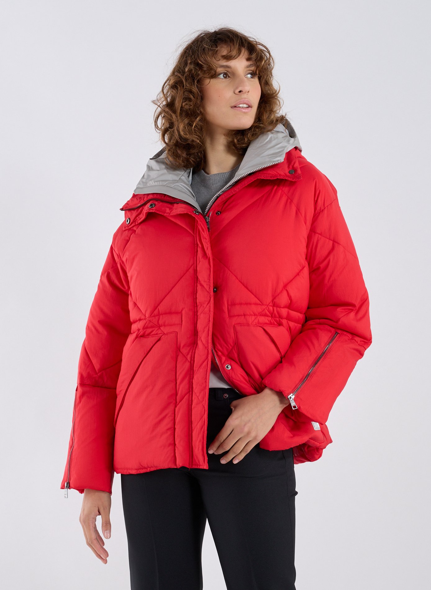 OOF WEAR Quilted oversized jacket Red