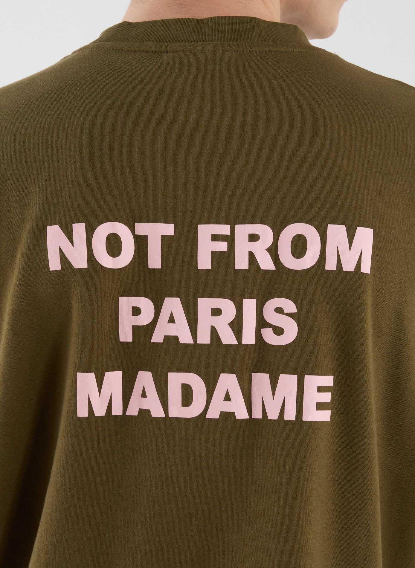 Le T-shirt Slogan  DROLE DE MONSIEUR Kaki