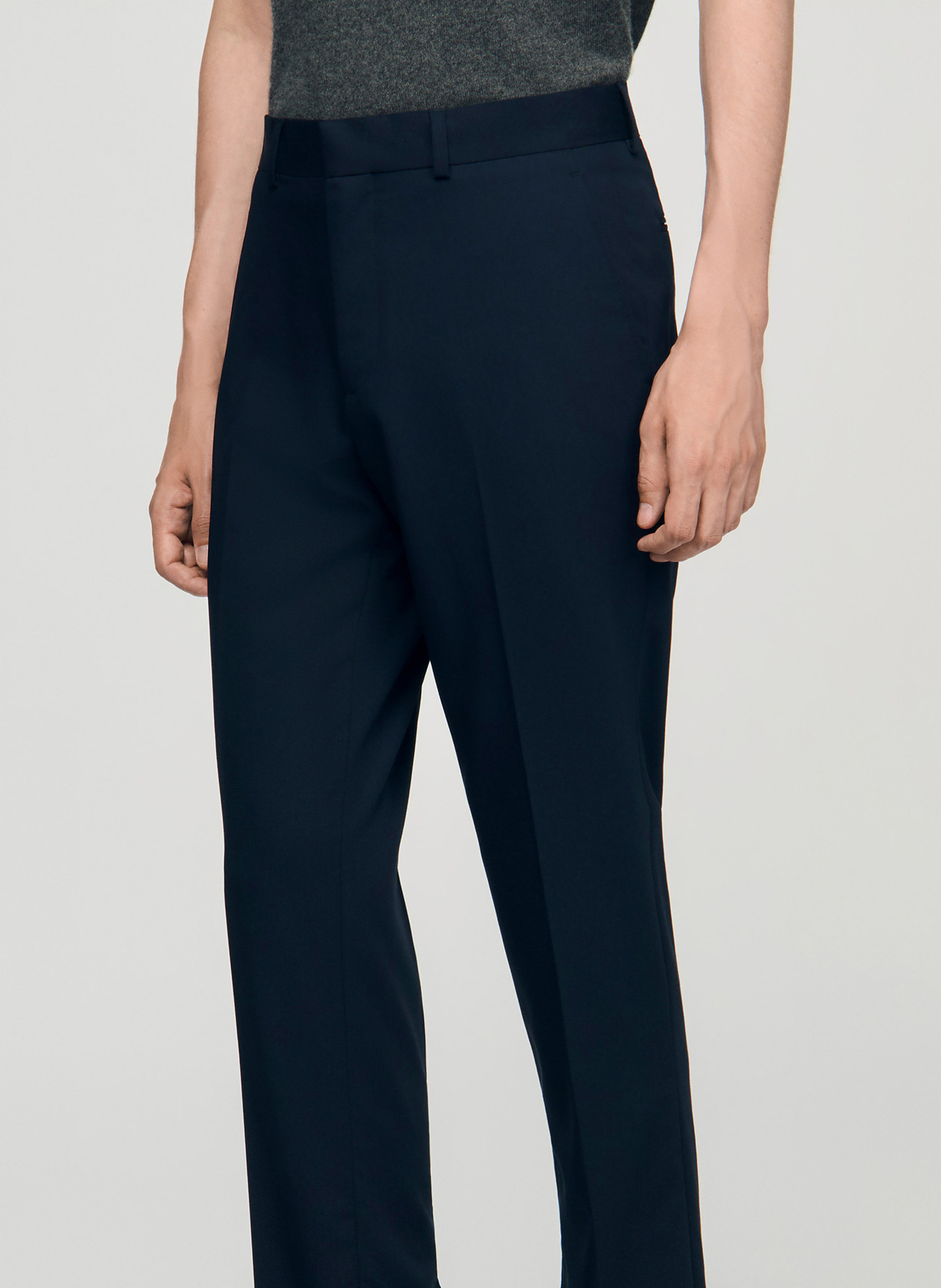Pantalon de costume droit uni SANDRO Bleu