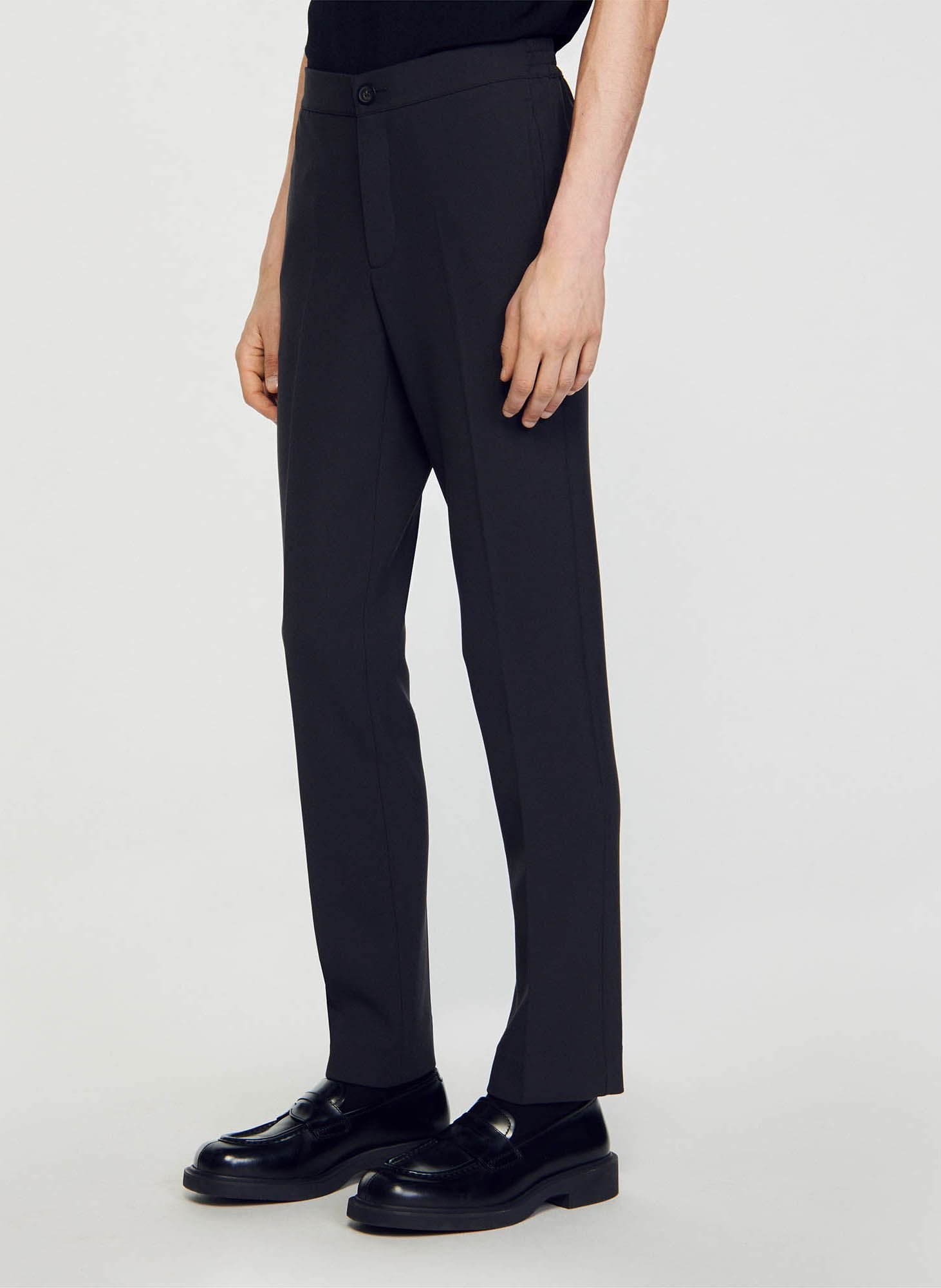 Pantalon droit SANDRO Gris