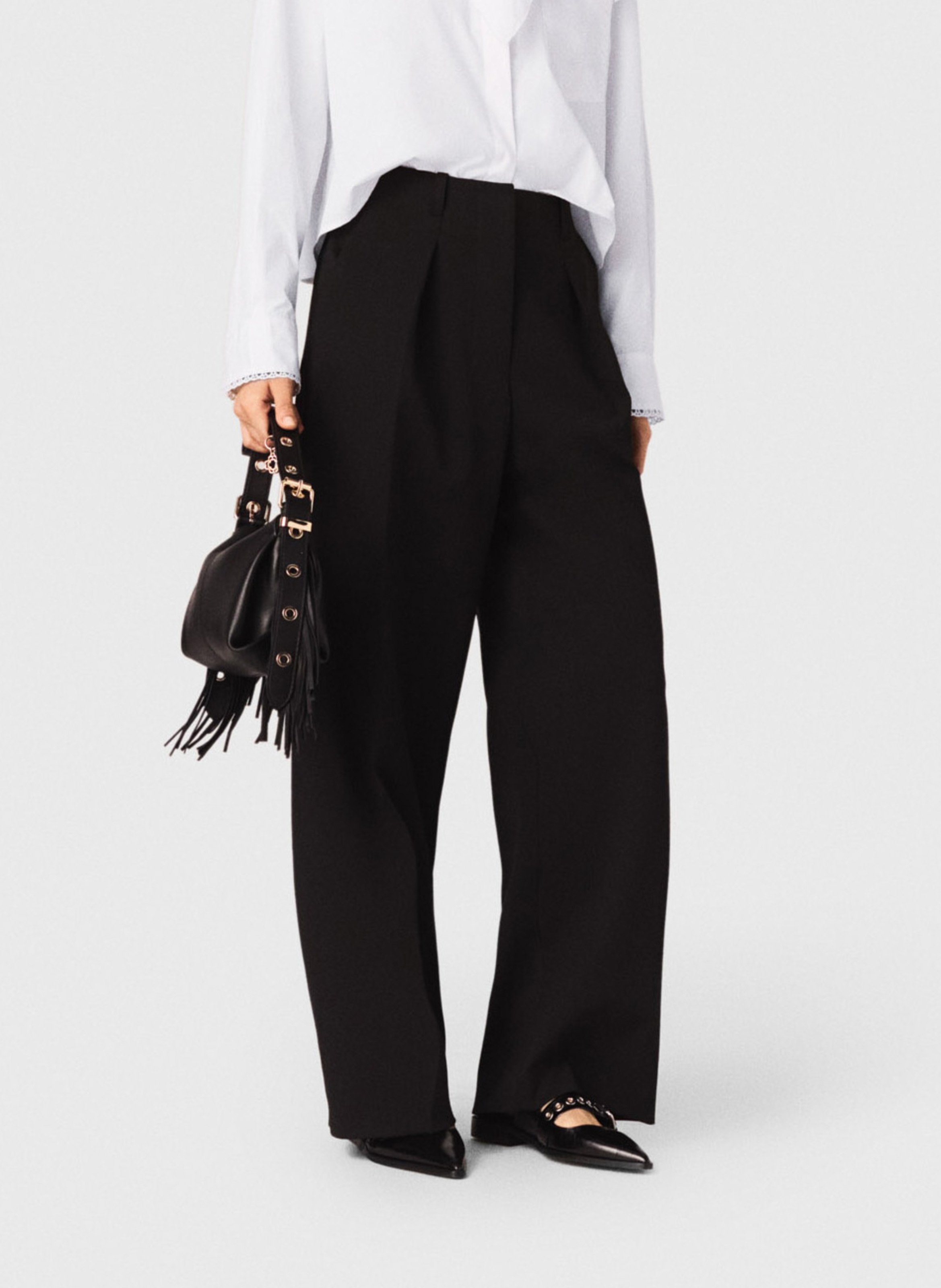 Pantalon palazzo MAJE Noir