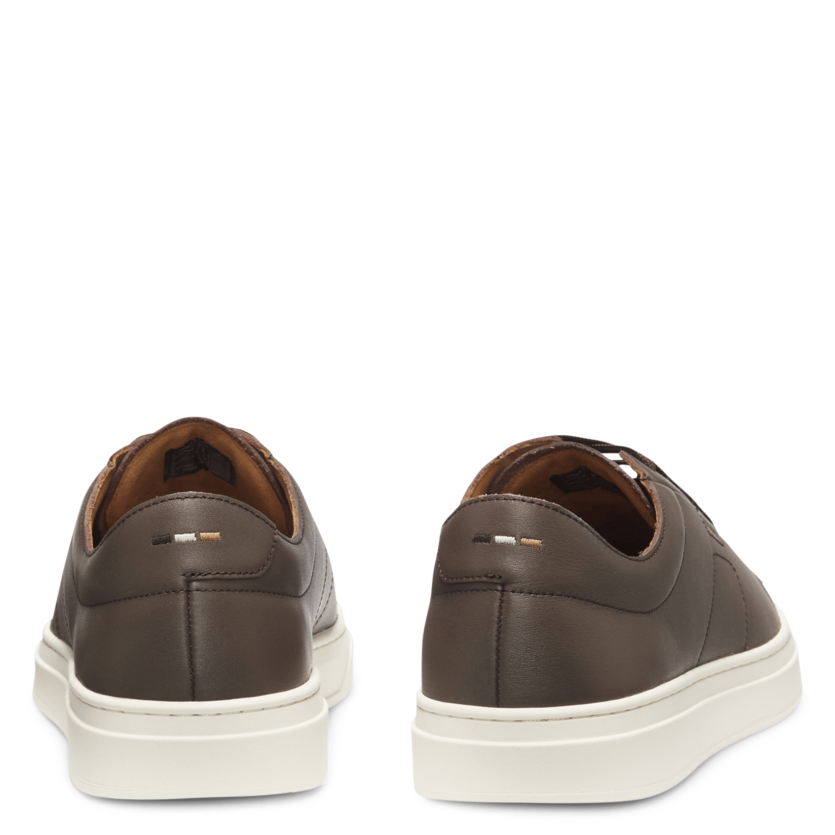 Baskets basses en cuir BOSS Marron