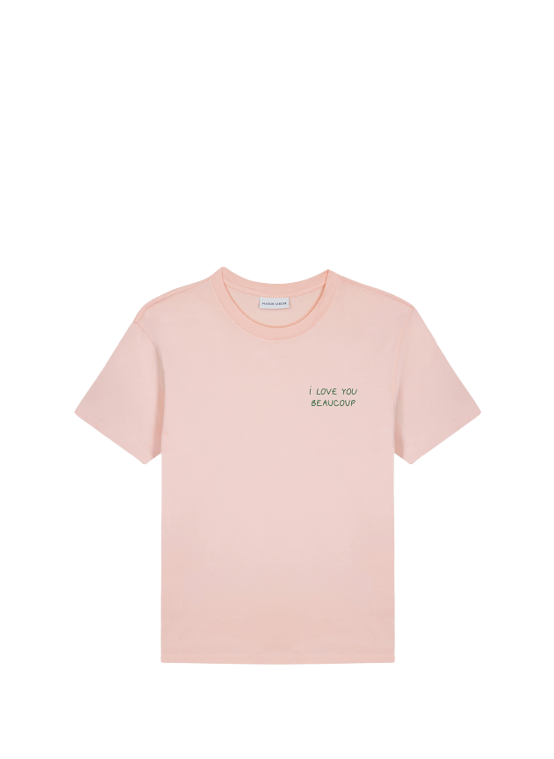T-shirt Popincourt embroidered in organic cotton MAISON LABICHE Pink