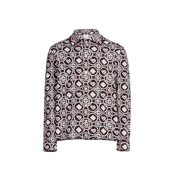 Chemise col classique à motif en coton Chemise col classique à motif en coton