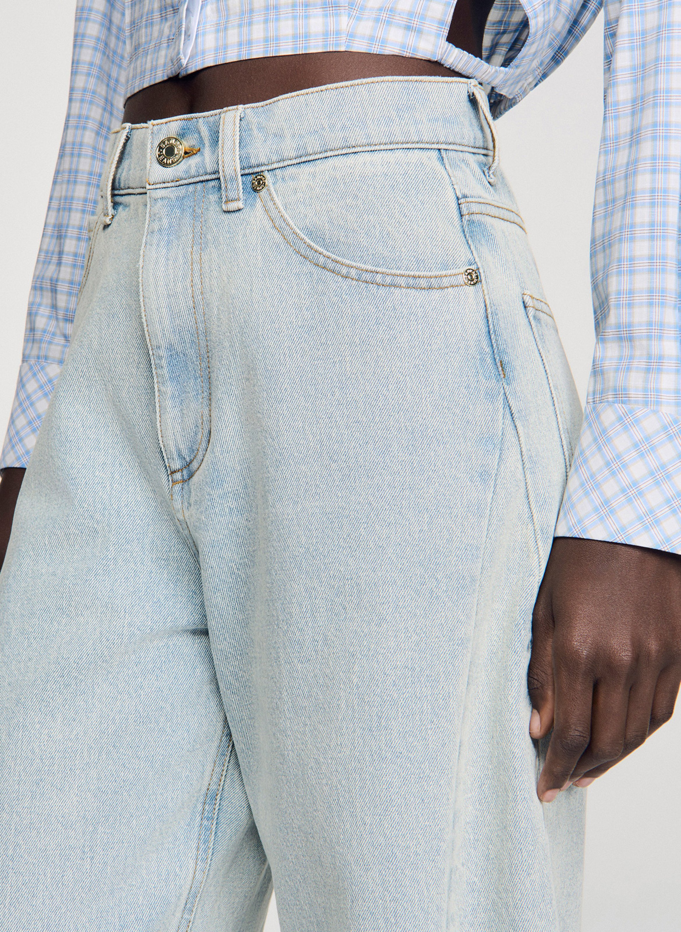 Jean large délavé SANDRO Bleu